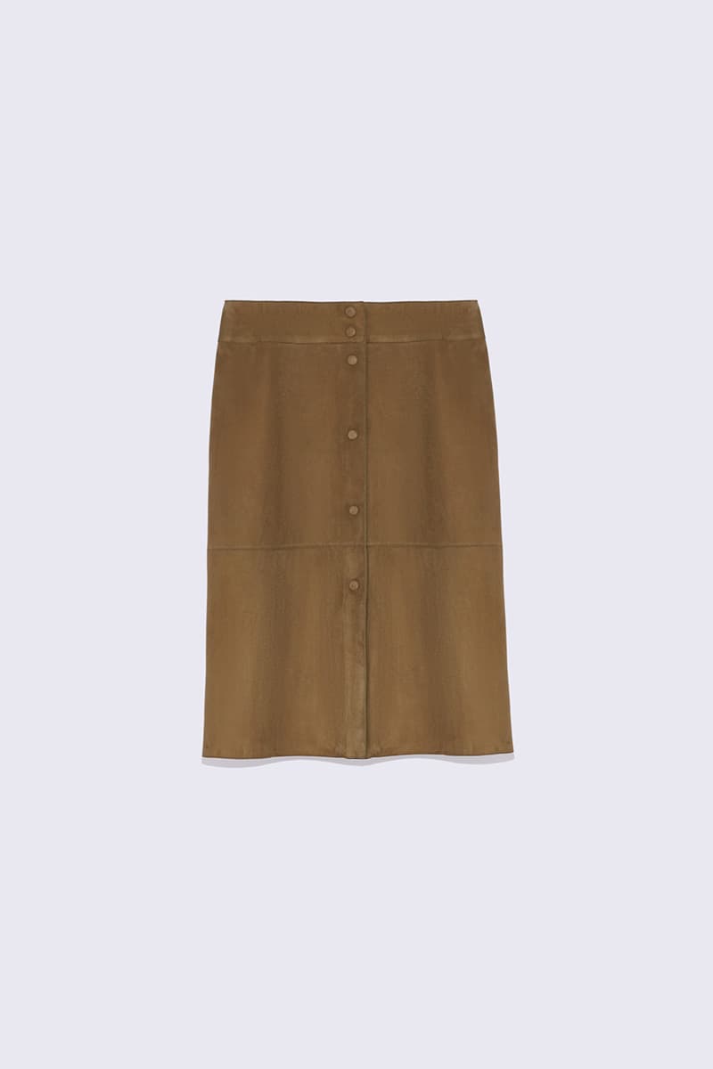 스웨이드 더블버튼 스커트 CE4SFYSSK019C95