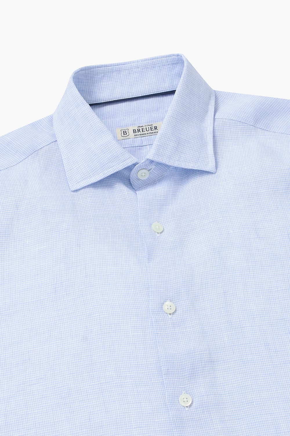 린넨 마이크로 하운드투스 셔츠 BE050P441003