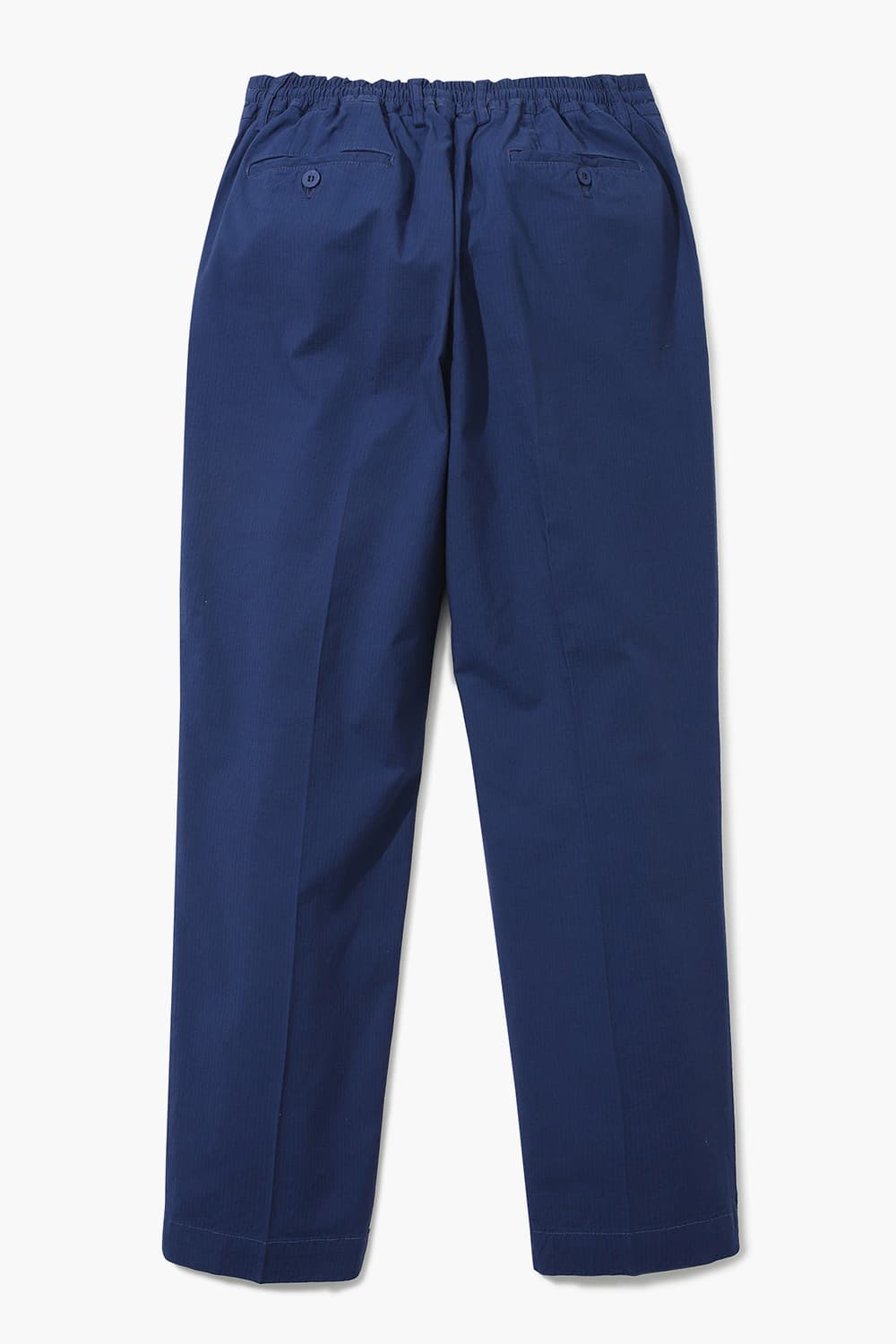 코튼 드로우스트링 세미와이드 네이비 팬츠