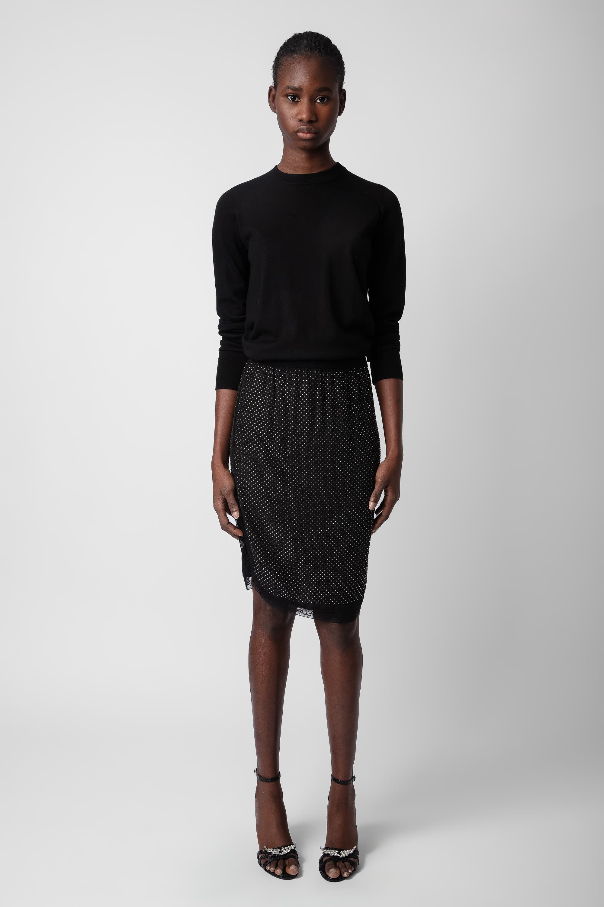 Jozy Strass Silk Skirt