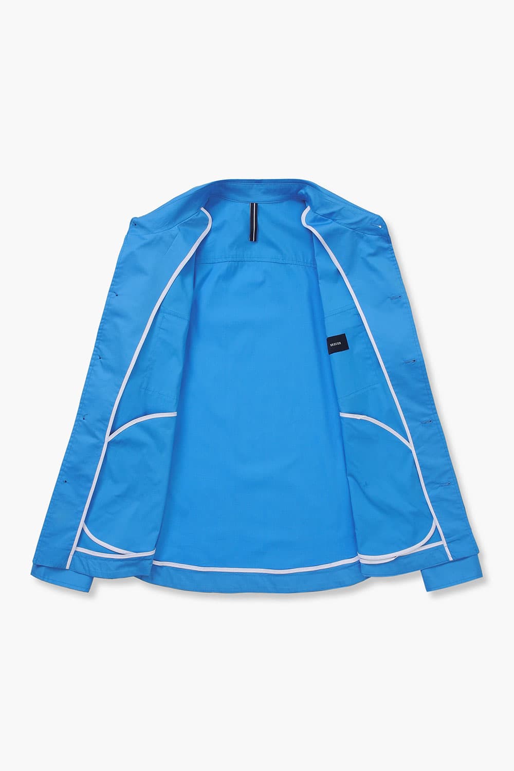 코튼 셔츠형 블루 캐주얼 자켓