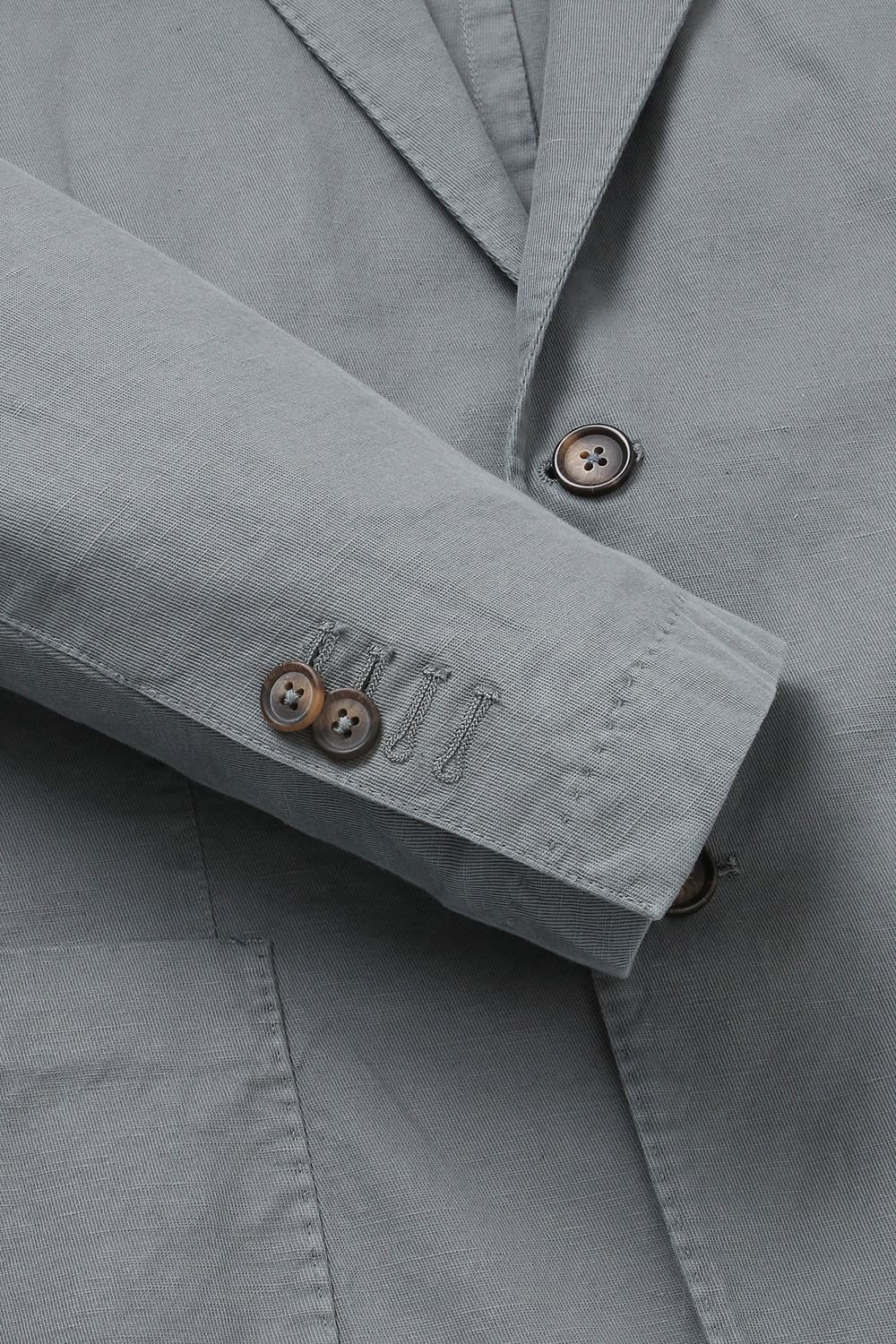 코튼 베이직 그레이 테일러드 자켓