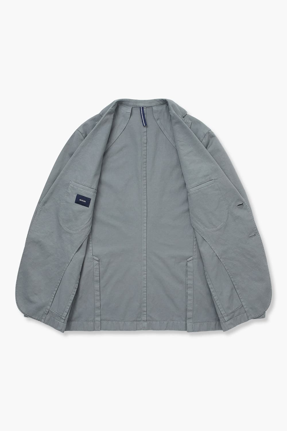 코튼 베이직 그레이 테일러드 자켓