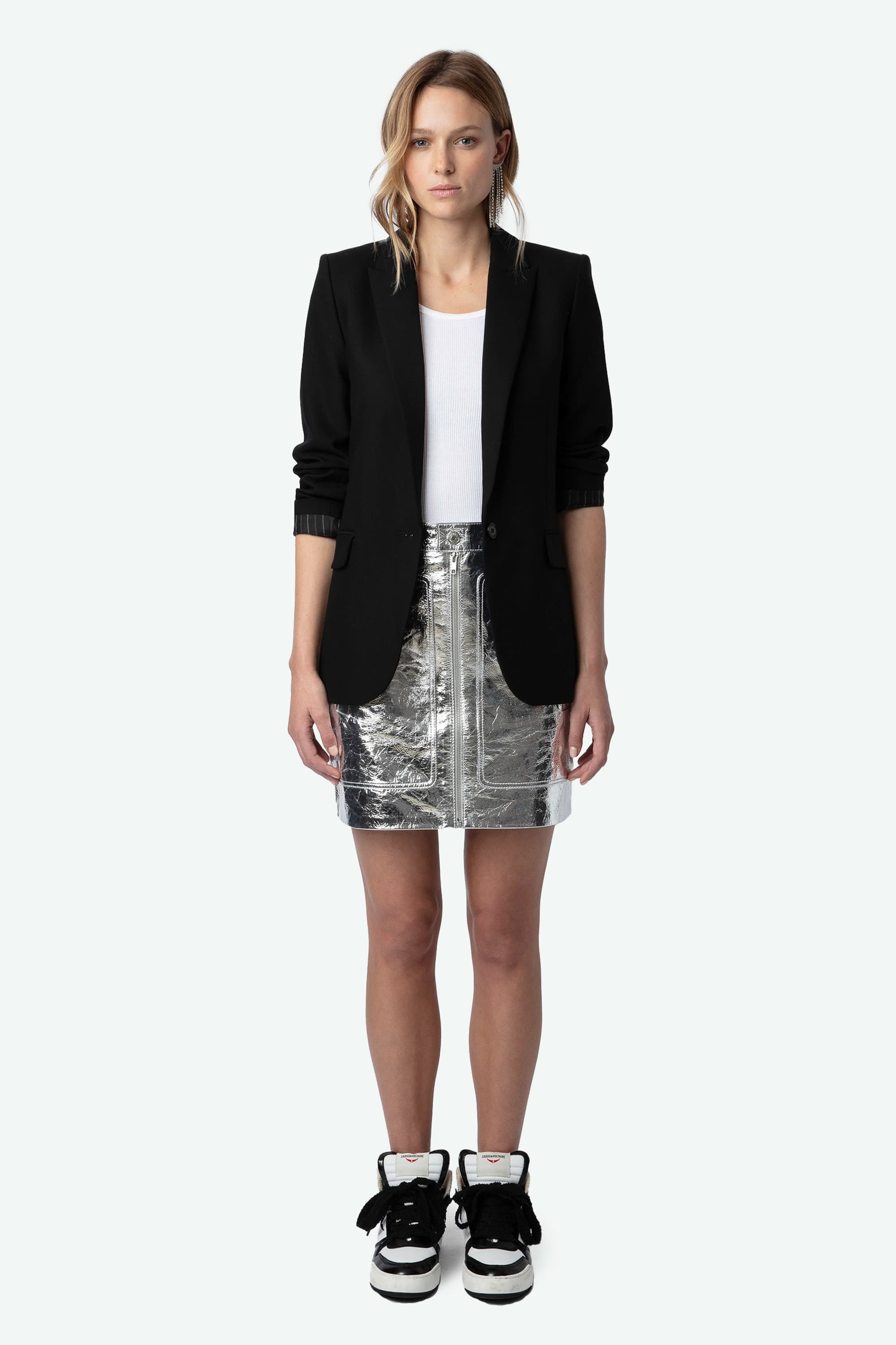 John Metal Leather Skirt