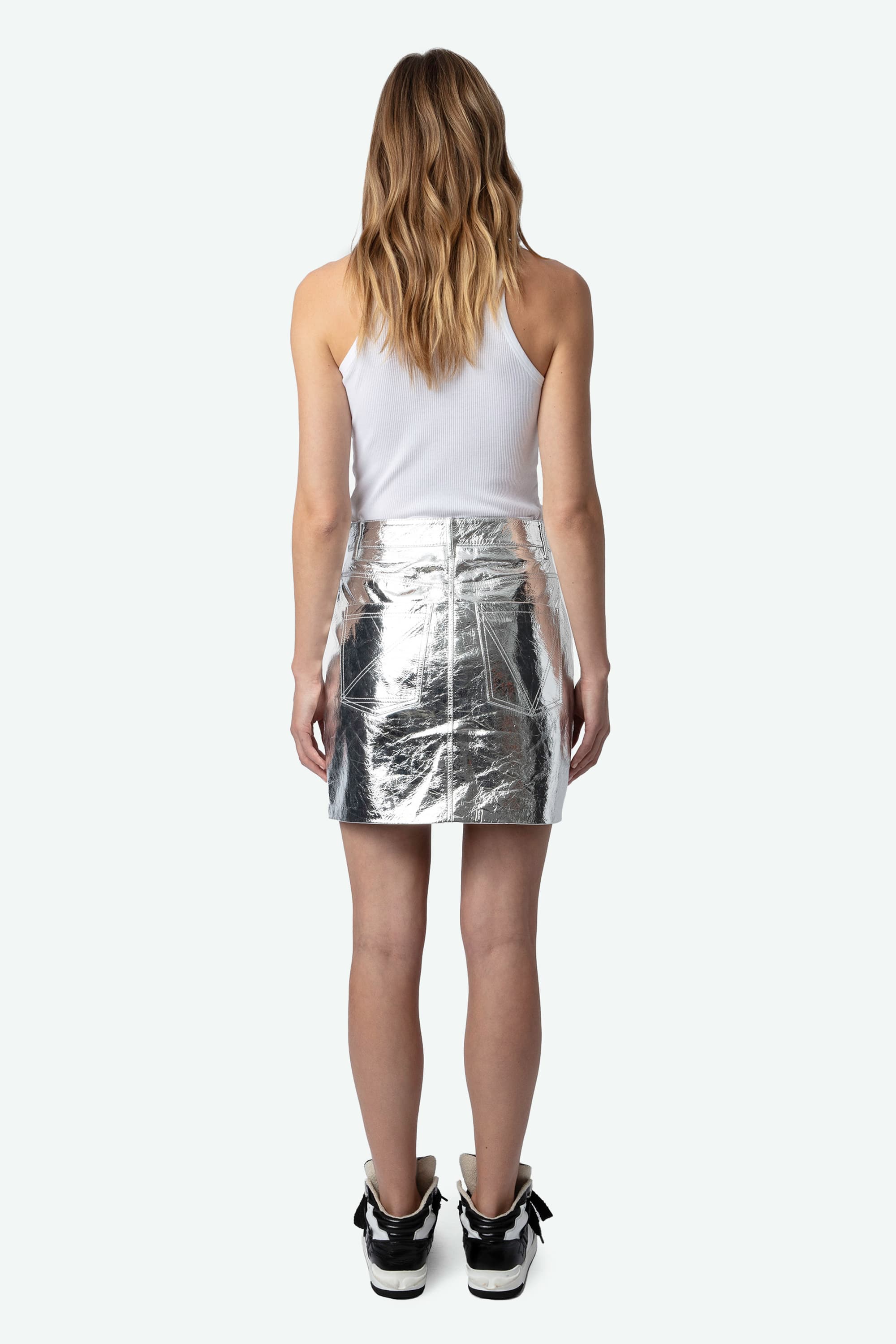 John Metal Leather Skirt