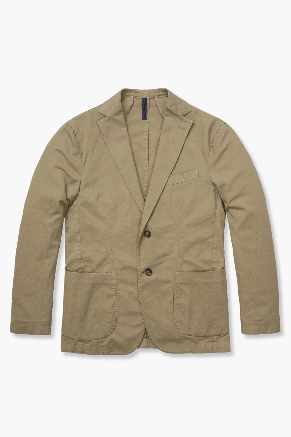 코튼 베이직 브라운 테일러드 자켓