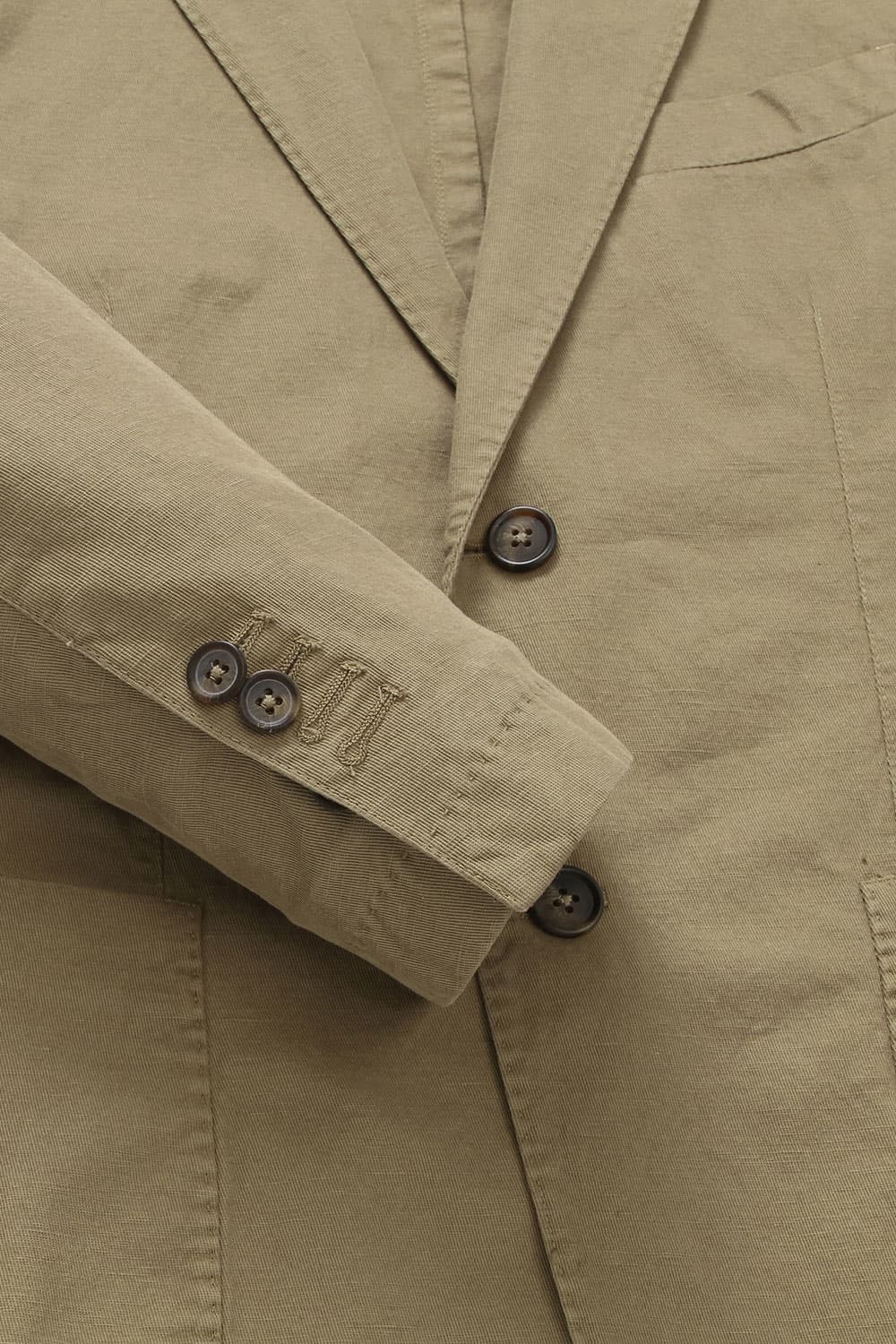 코튼 베이직 브라운 테일러드 자켓