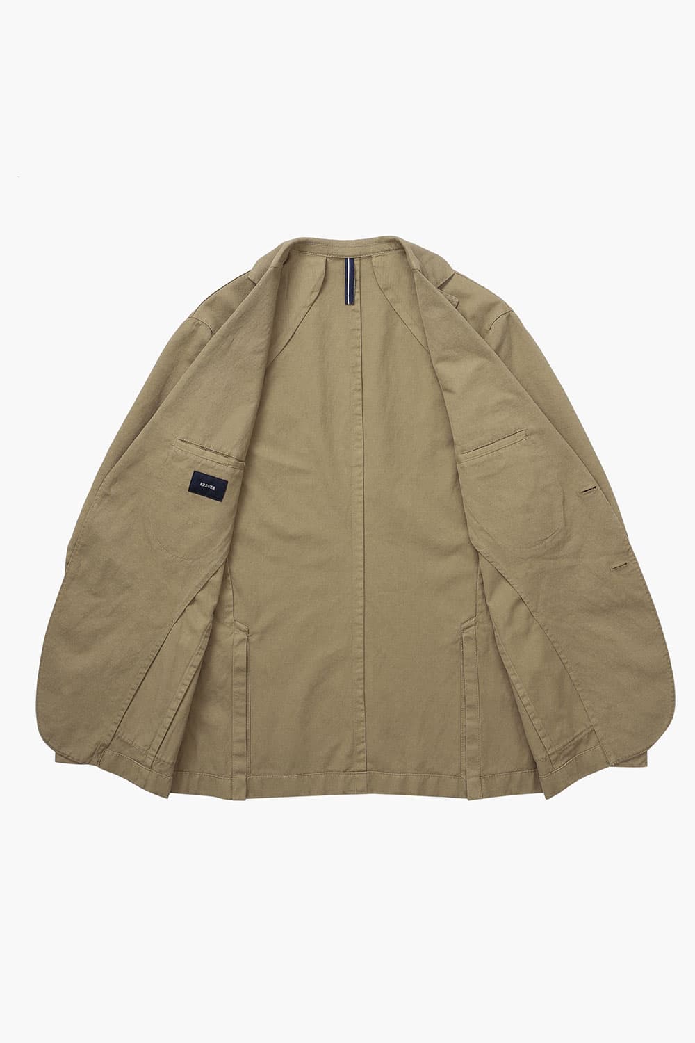 코튼 베이직 브라운 테일러드 자켓
