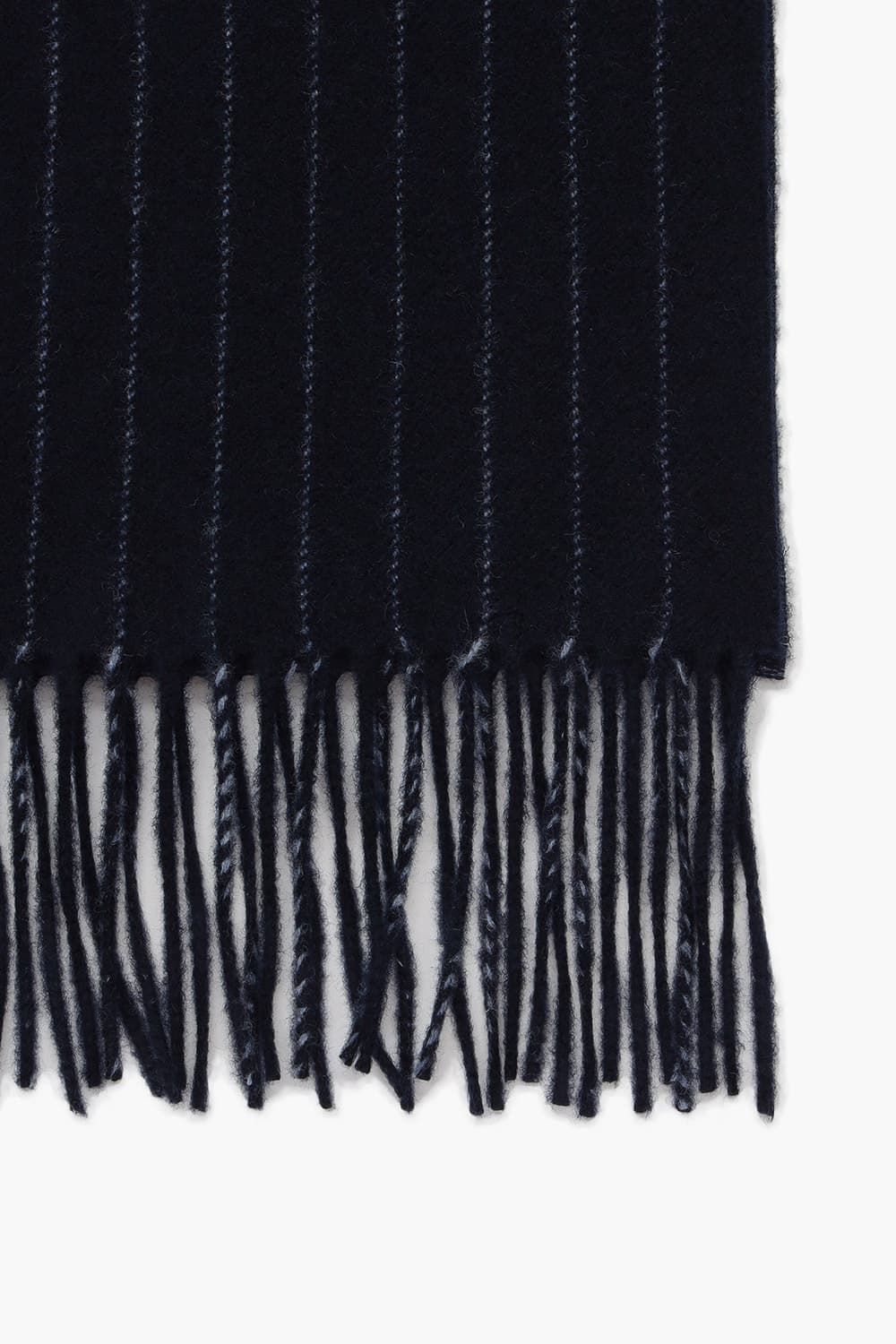 울 스프라이트 프린지 다크네이비 머플러