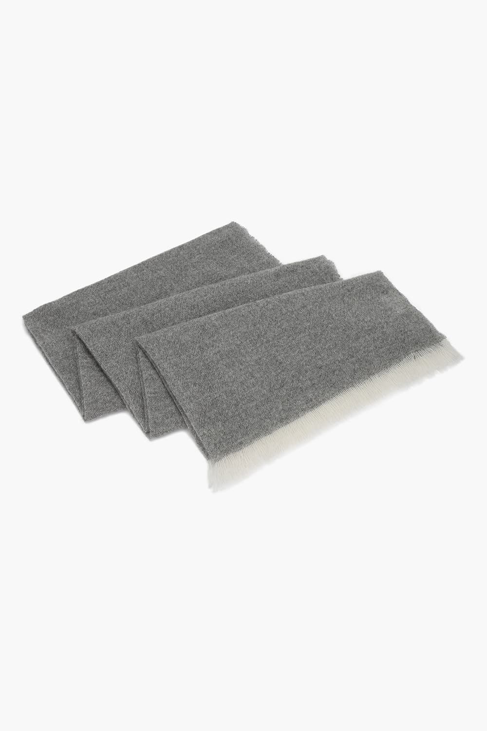 캐시미어 스몰 프린지 그레이 머플러