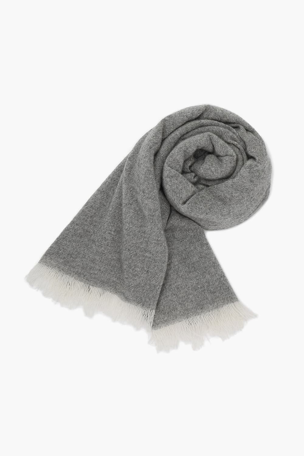 캐시미어 스몰 프린지 그레이 머플러