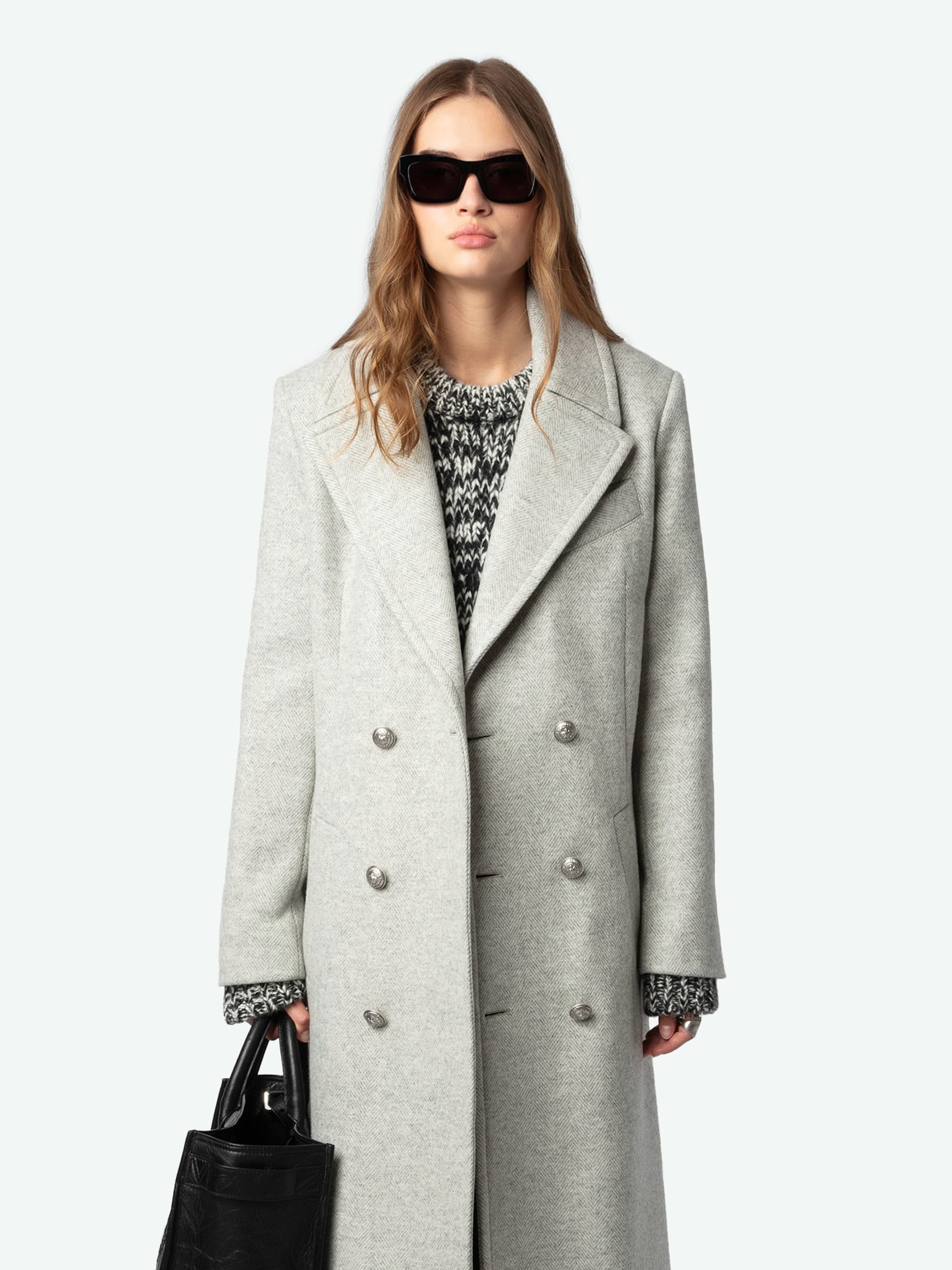 Mulan Chevron Wool Coat