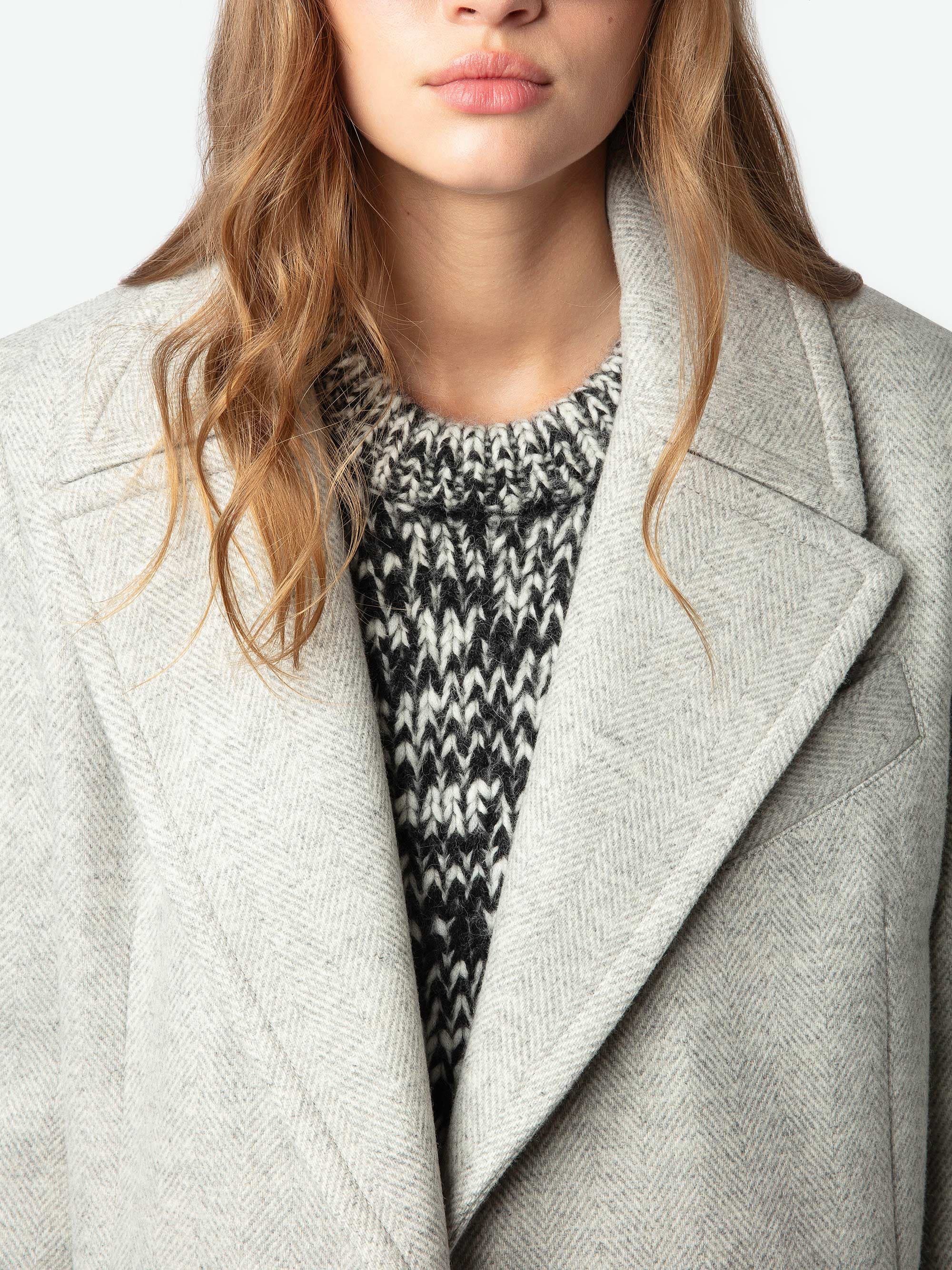 Mulan Chevron Wool Coat