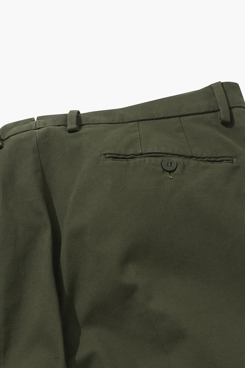 코튼 슬림 카키 팬츠
