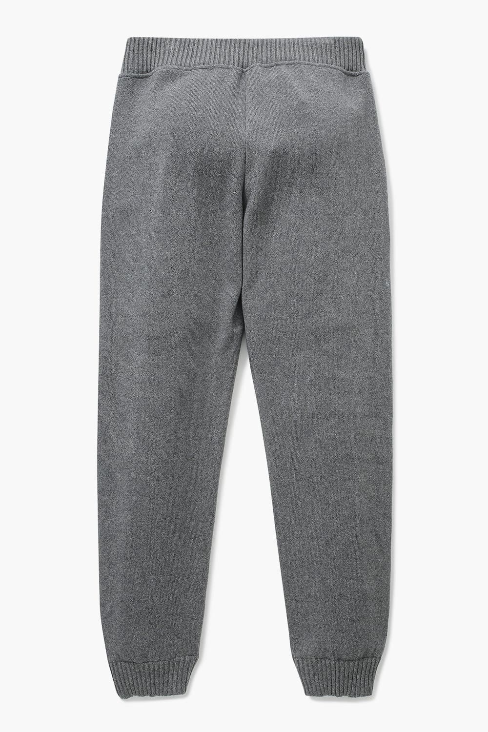 캐시미어 드로우스트링 조거 그레이 캐주얼 팬츠