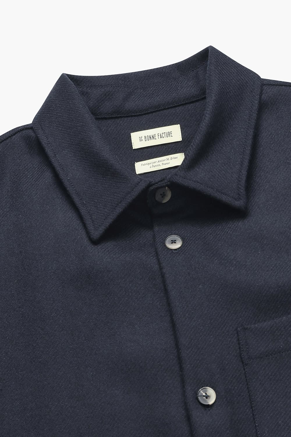 울 포켓 오버사이즈 셔츠 SC0502NAVY