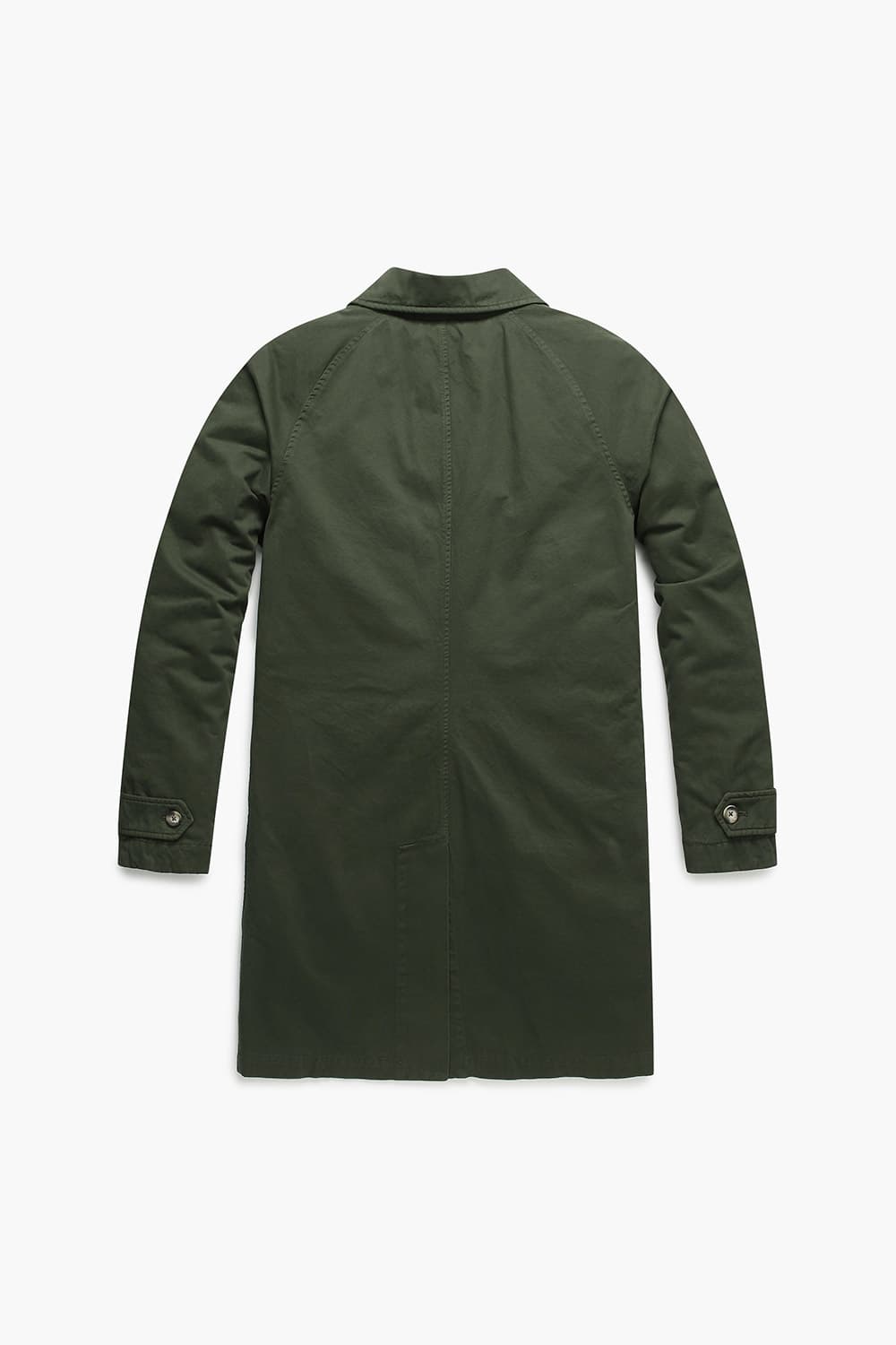 코튼 다운 안감 카키 트렌치 코트