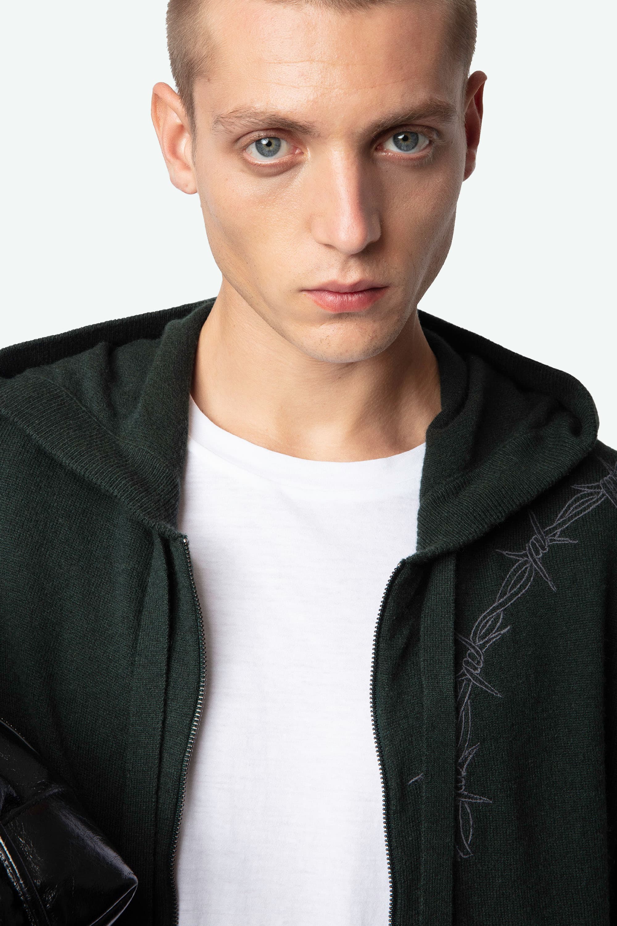 Clash Wool Zip-up Cardigan