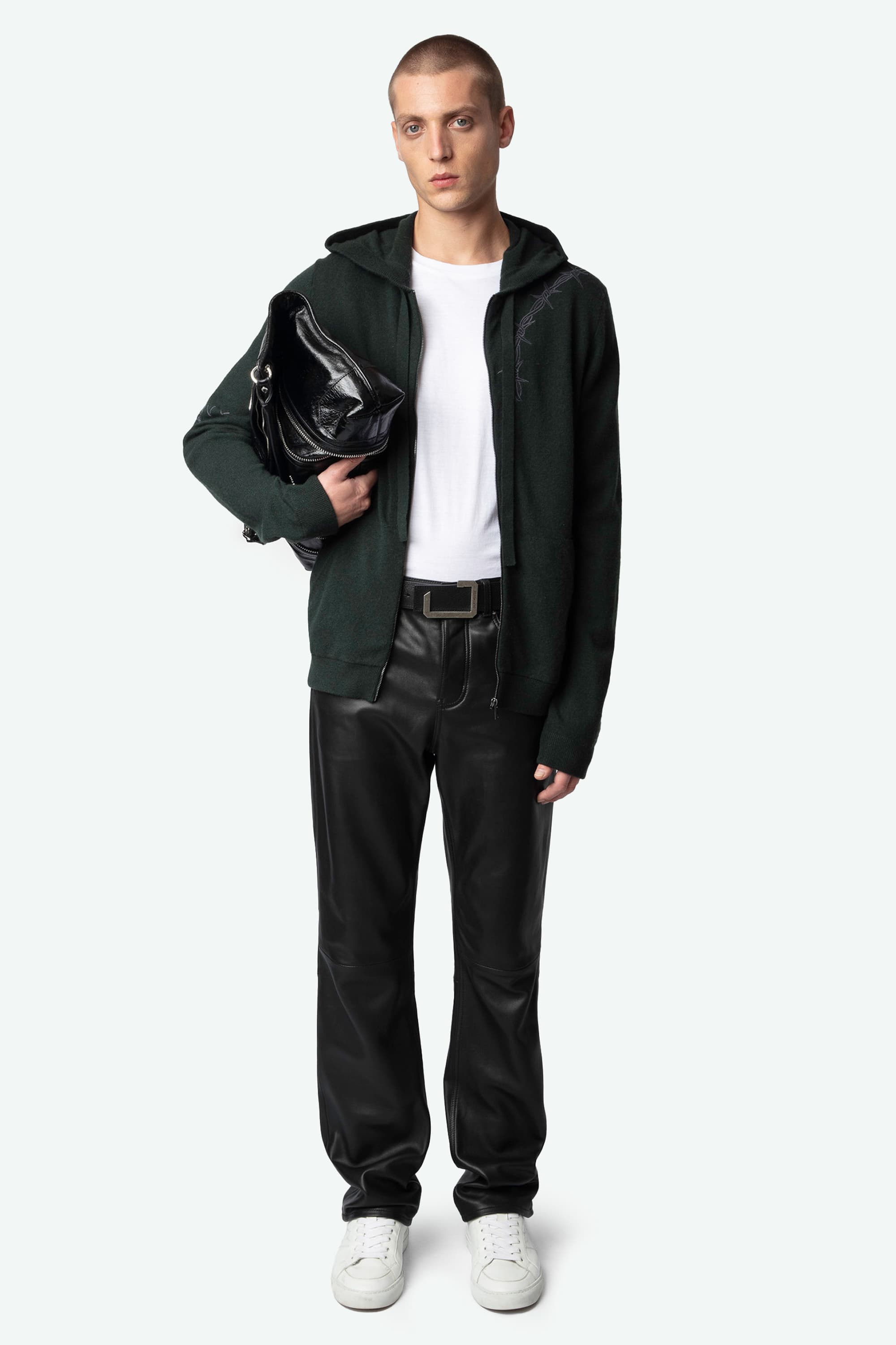 Clash Wool Zip-up Cardigan