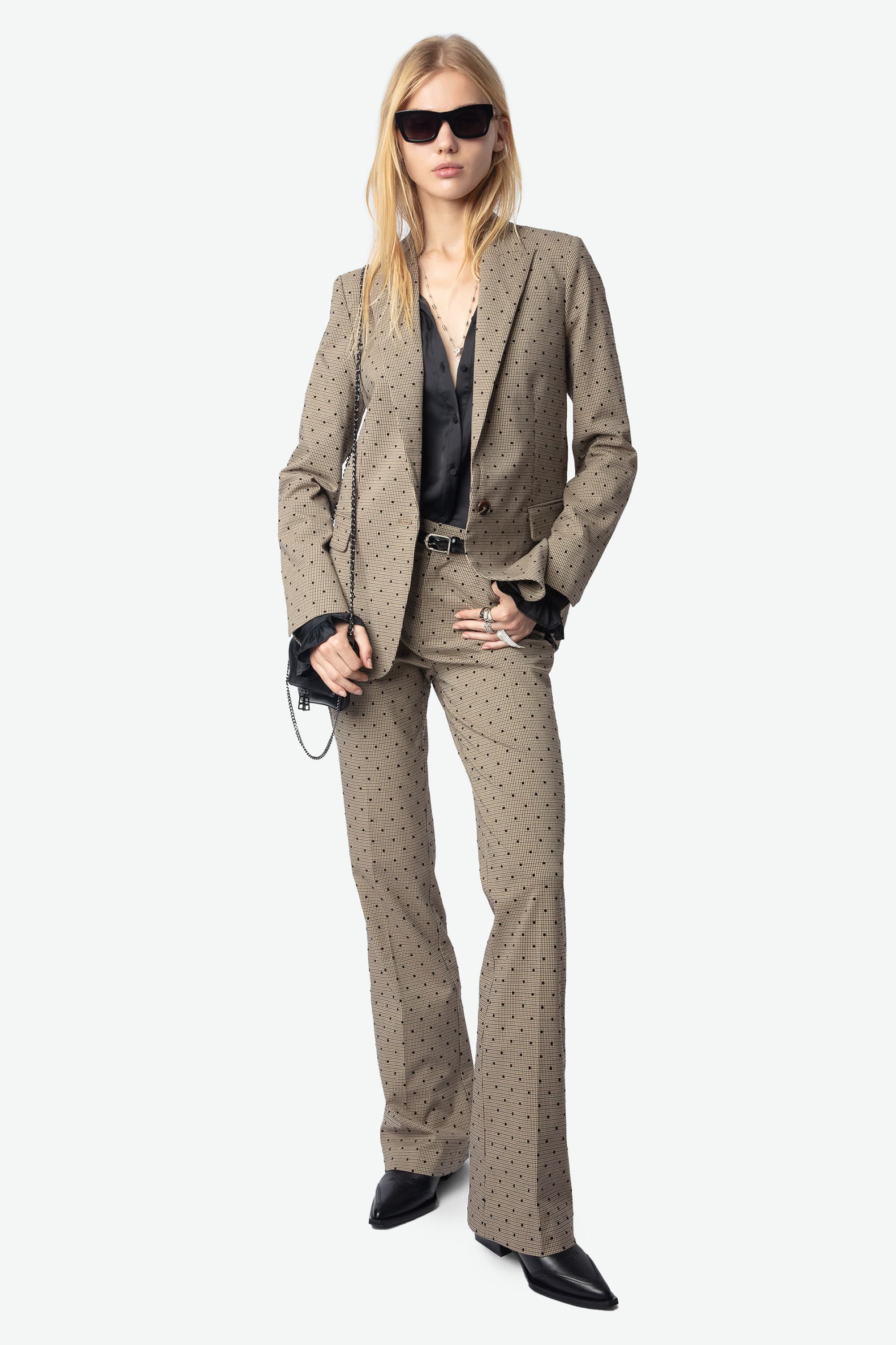 Pistol Check Dotted Pants