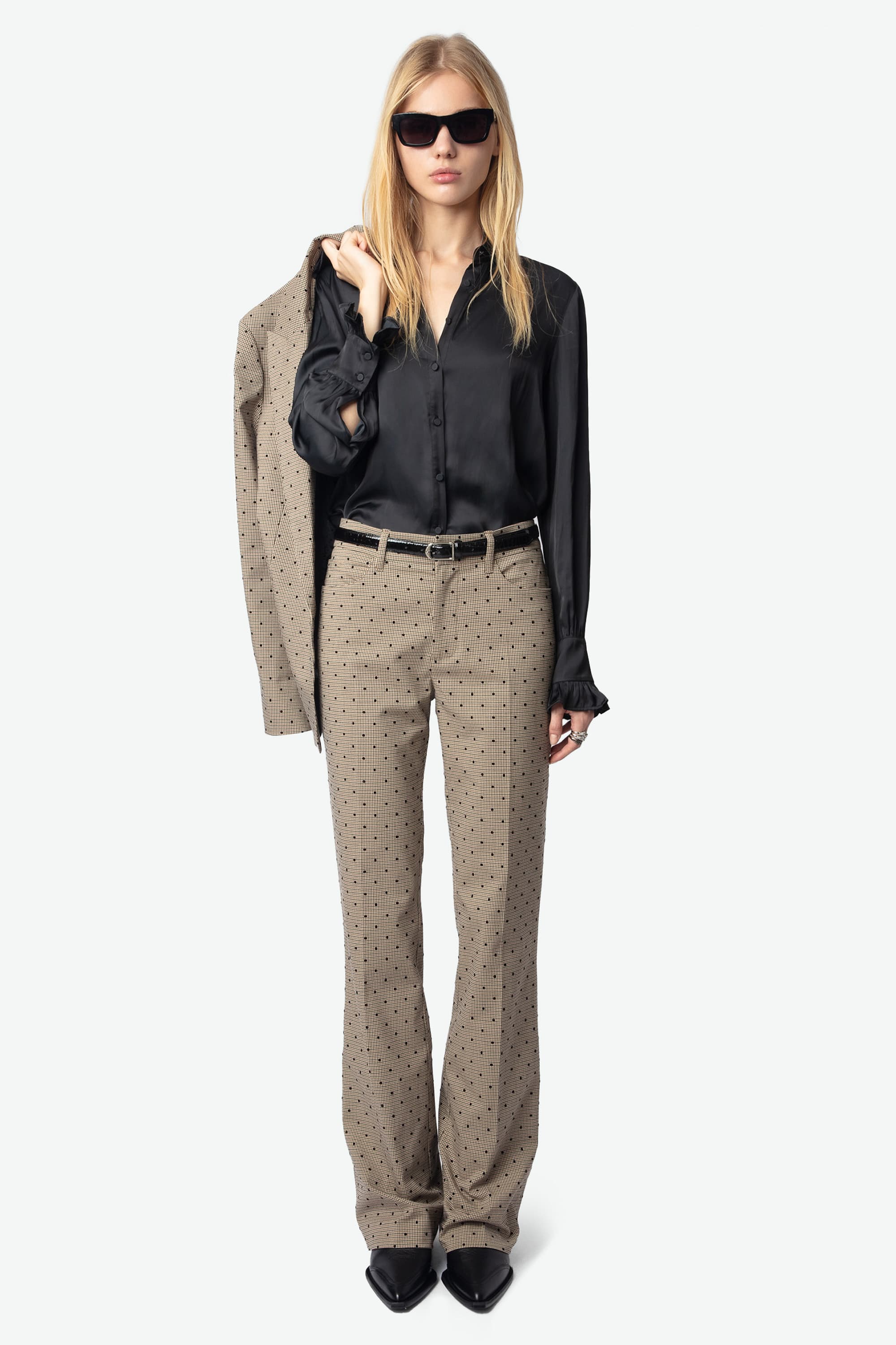 Pistol Check Dotted Pants