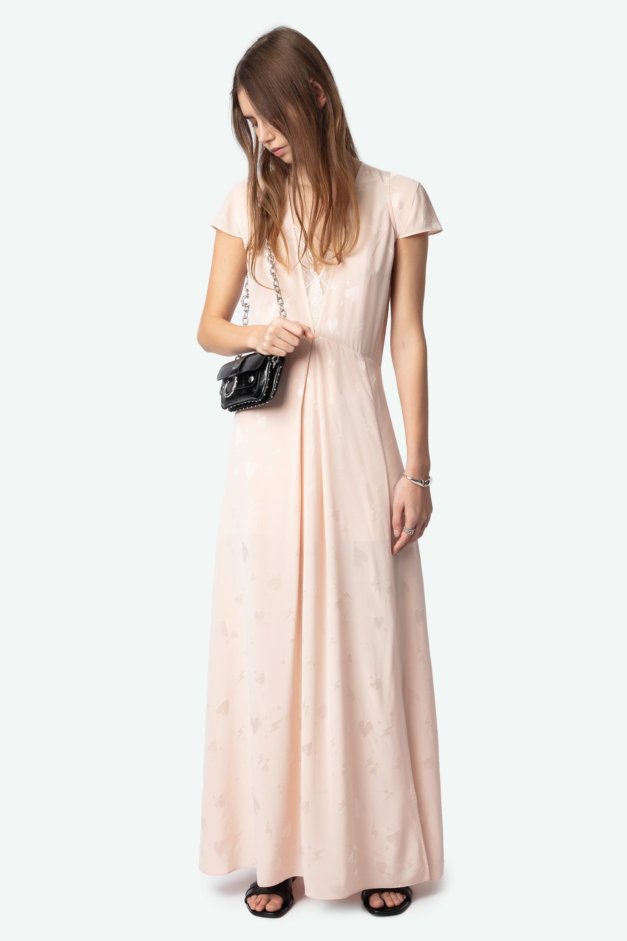 Ravir Heart Silk Dress