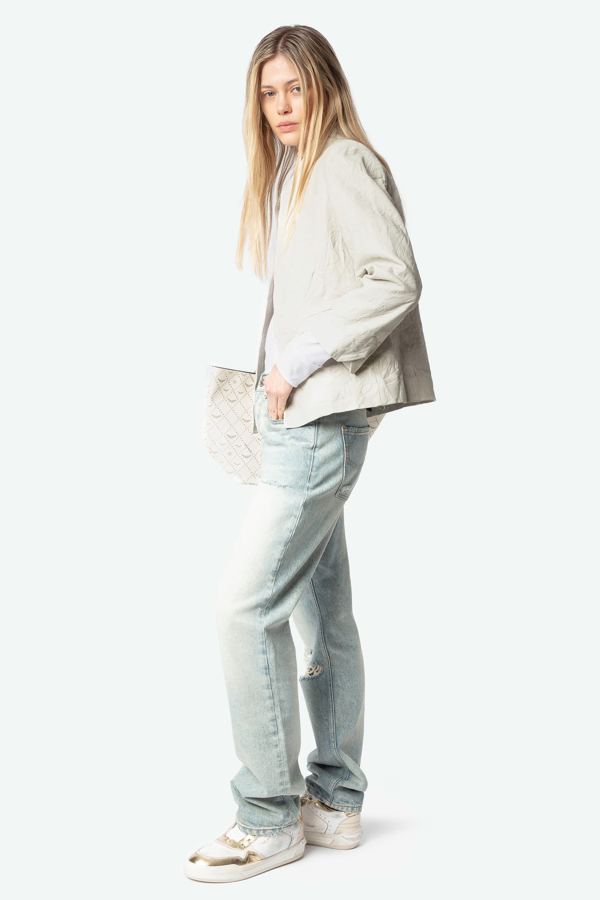 Veryn Crinkled Leather Jacket