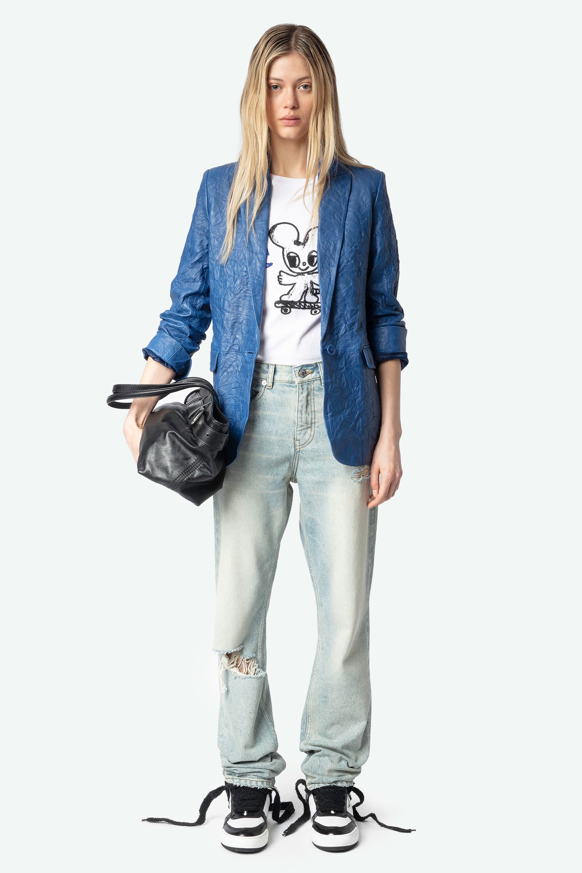 Valse Crinkled Leather Jacket