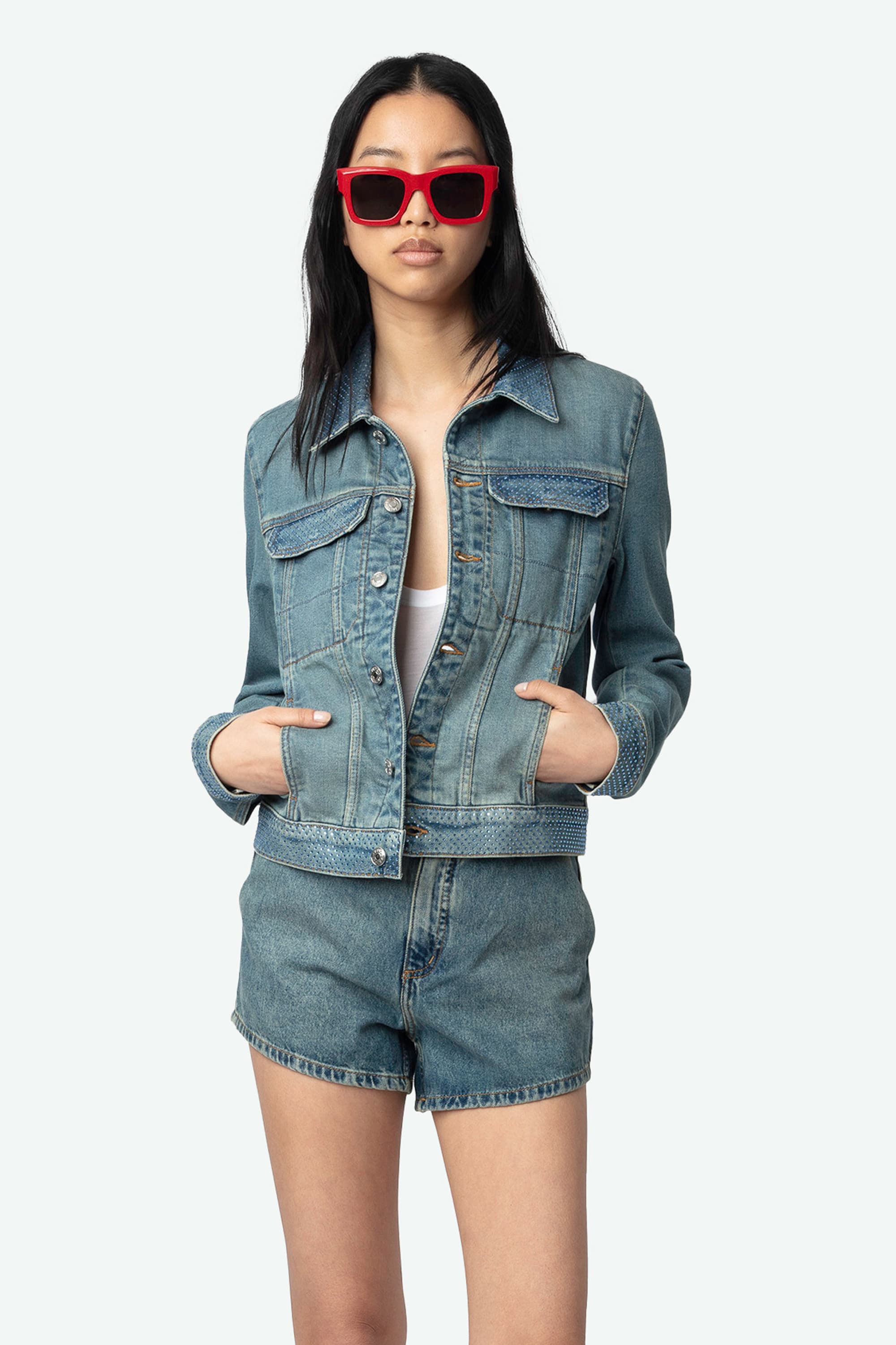 Kioky Strass Denim Jacket