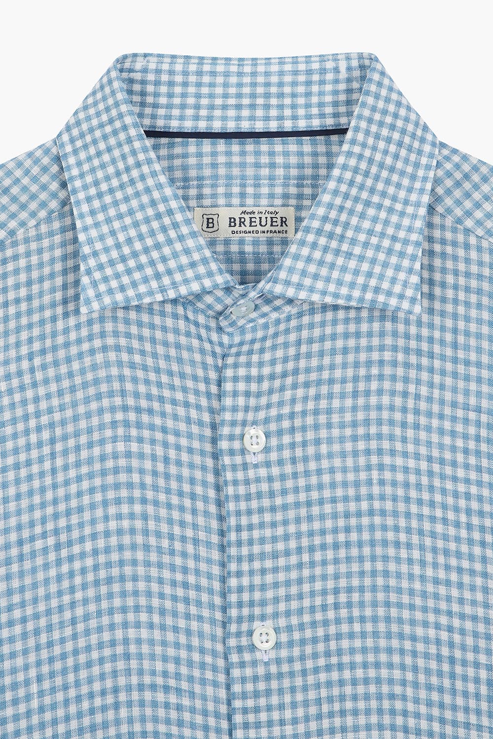 BEAULIEU 코튼 깅엄 체크 셔츠 BE070P544602