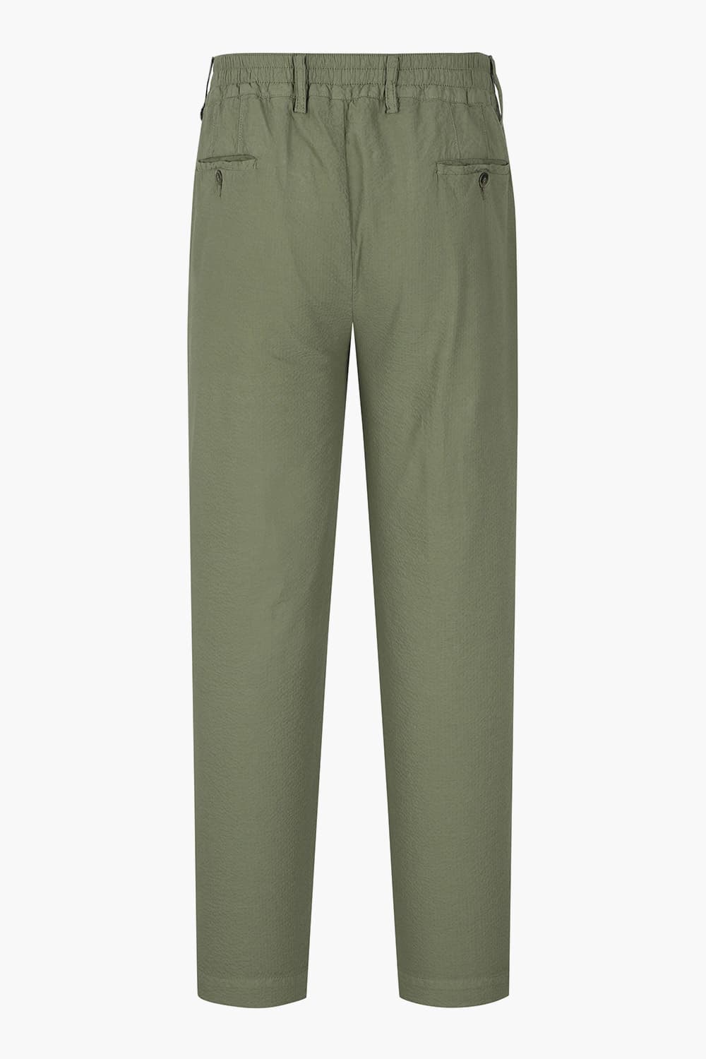 코튼 핀턱 스트레이트 카키 팬츠