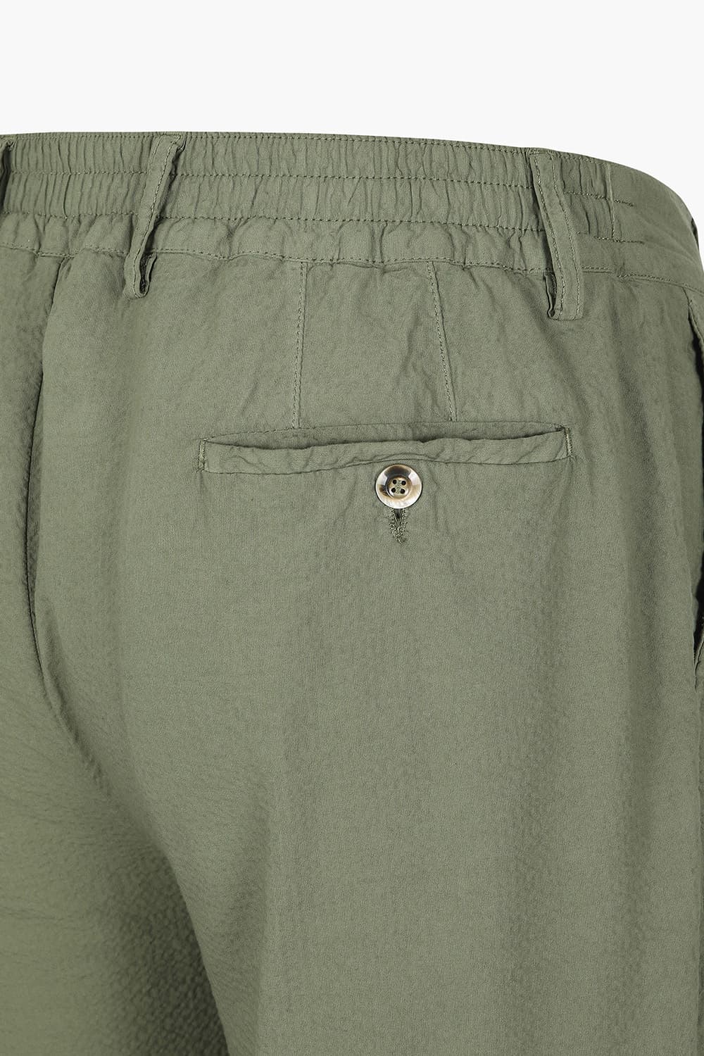 코튼 핀턱 스트레이트 카키 팬츠