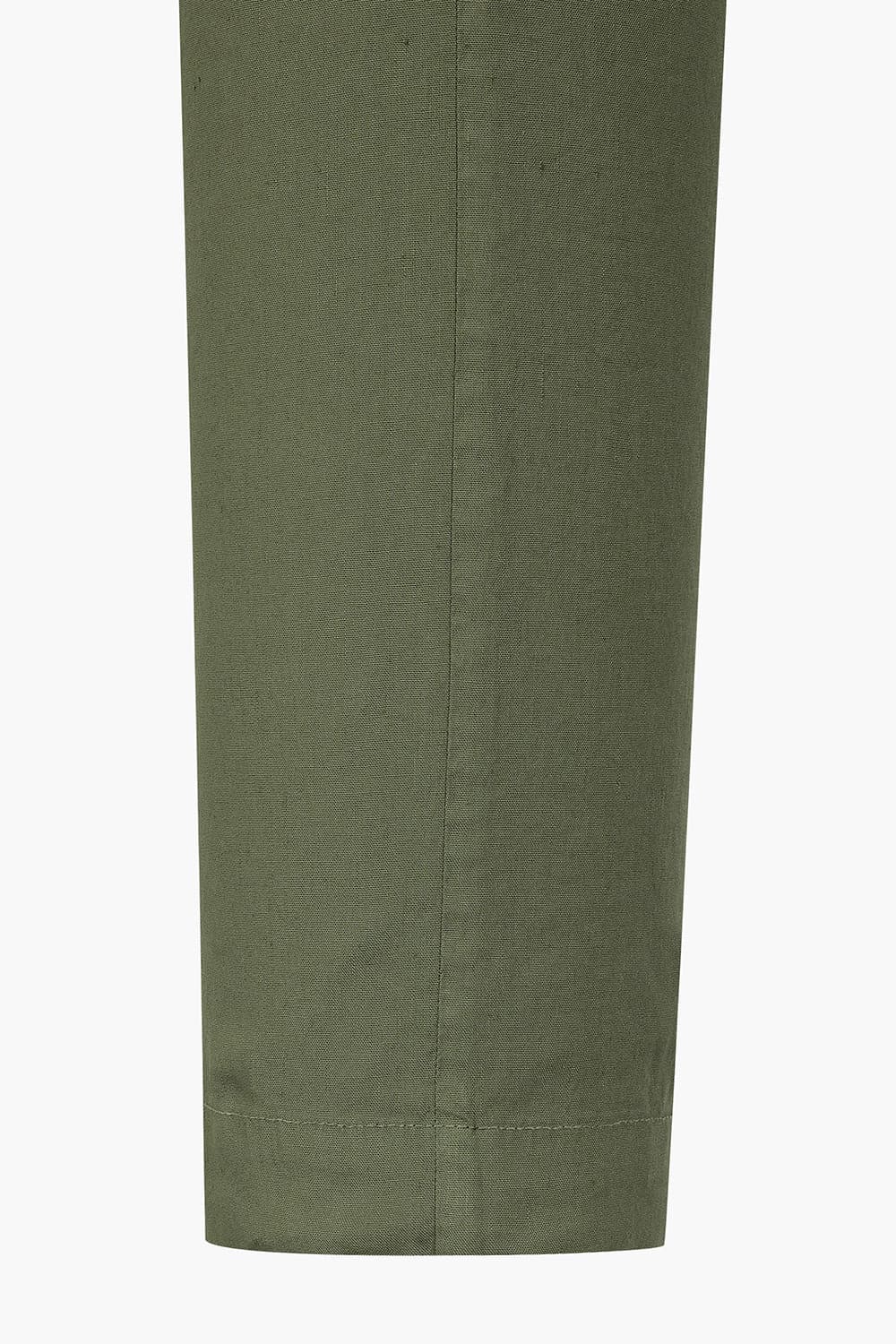 코튼 스트레이트 카키 팬츠