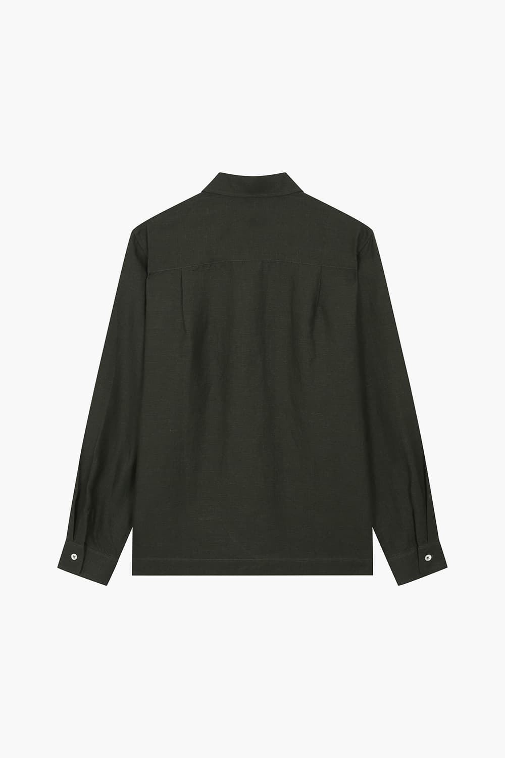 린넨 셔츠형 다크카키 캐주얼 자켓