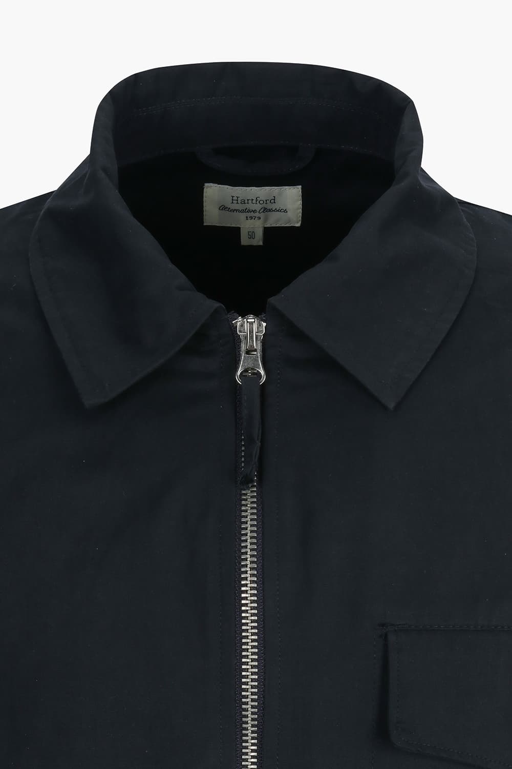 면 혼방 헤링턴 다크네이비 점퍼