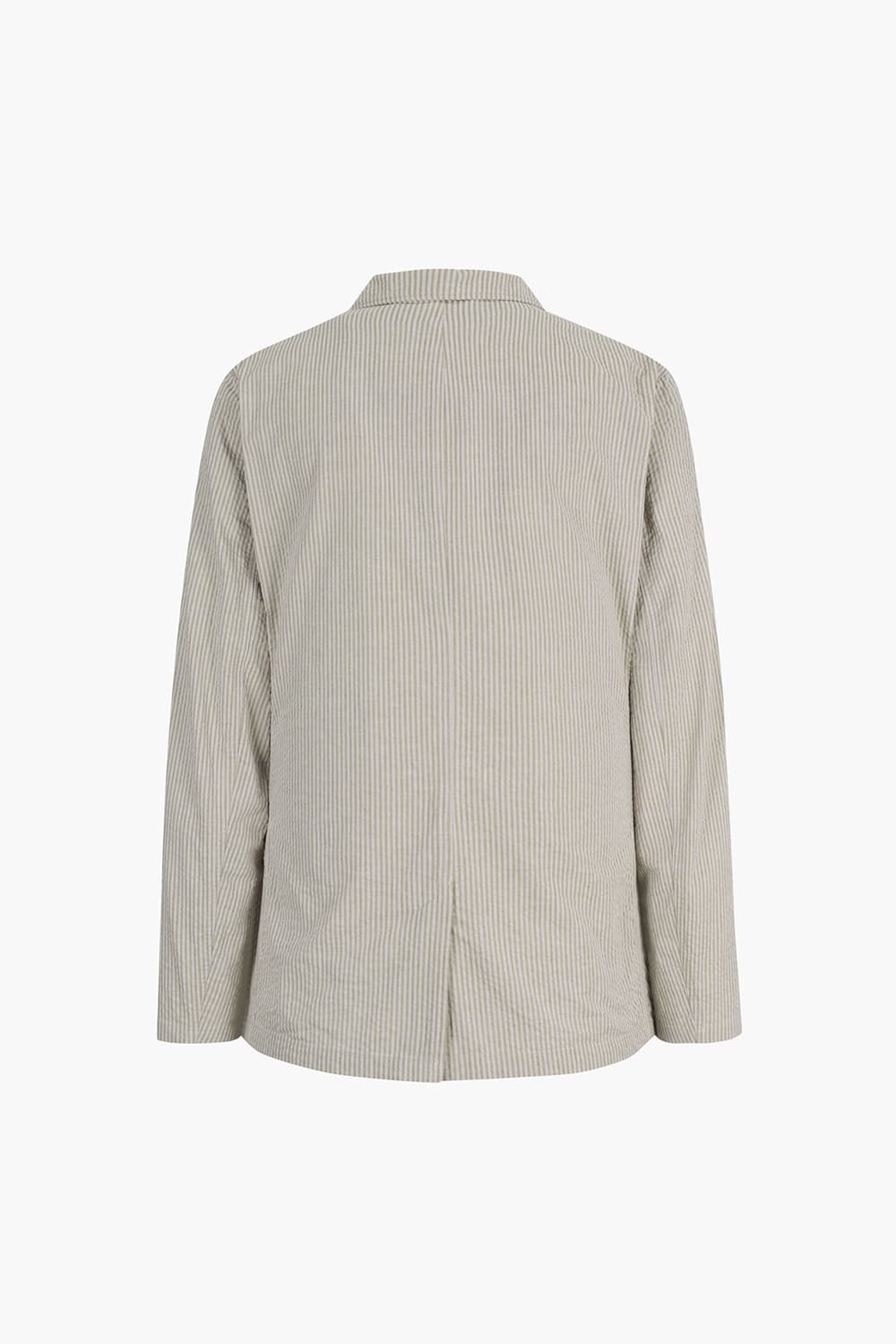 코튼 스트라이프 라이트베이지 테일러드 자켓