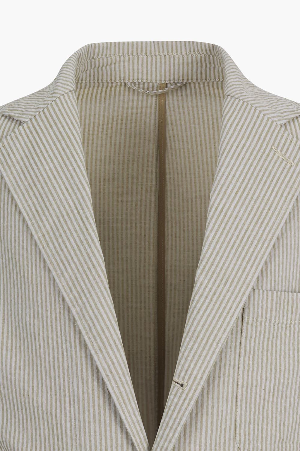 코튼 스트라이프 라이트베이지 테일러드 자켓