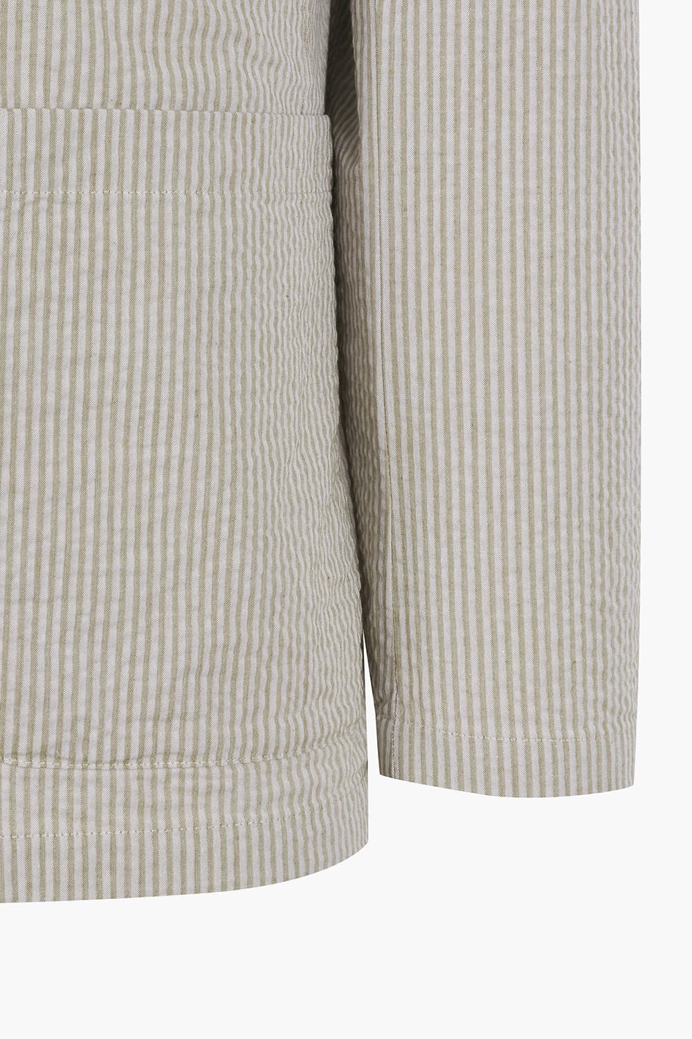 코튼 스트라이프 라이트베이지 테일러드 자켓