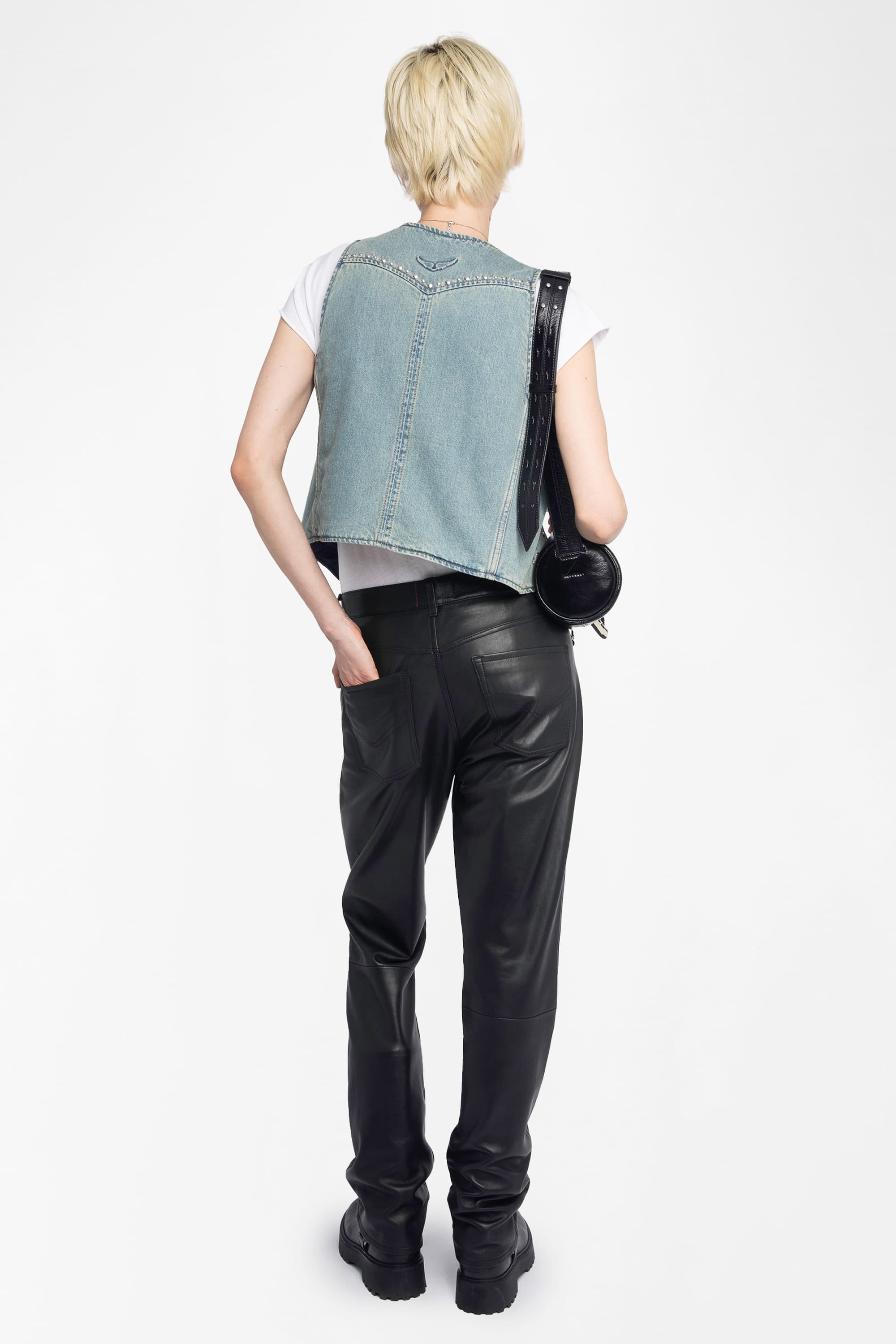 Gillier Denim Studs Vest