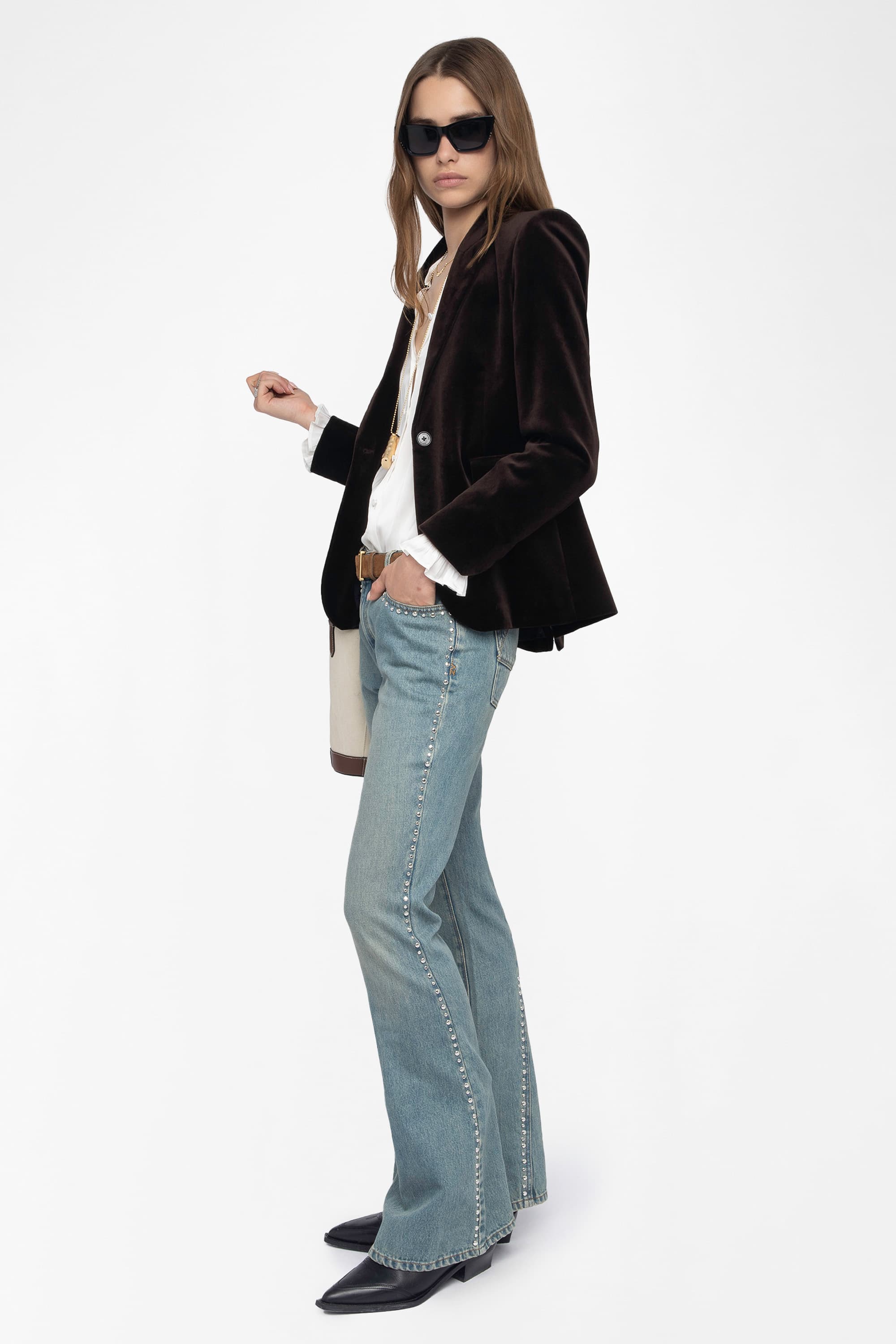 Eclip Studs Denim Pants