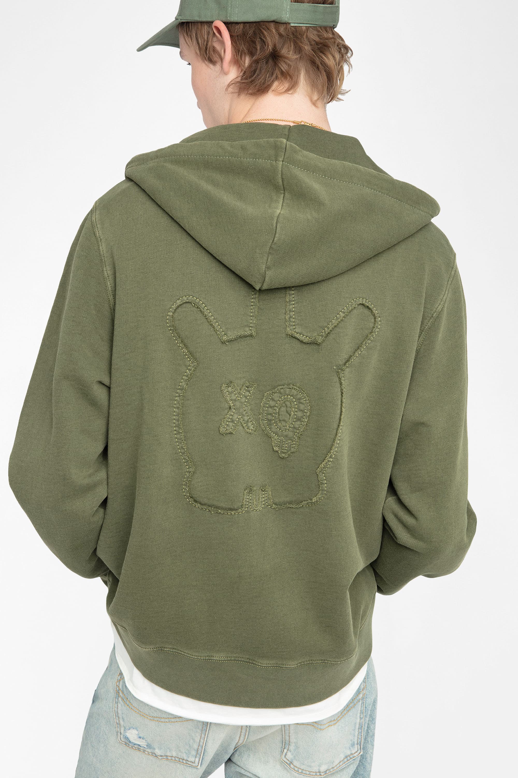 Alex Skull Zip-Up Cardigan