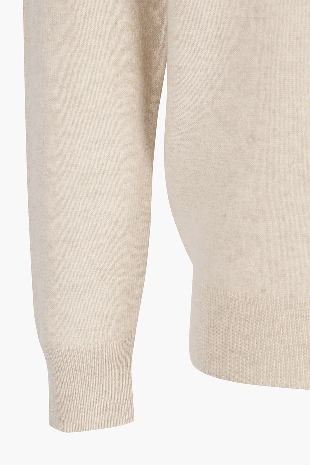 캐시미어 크루넥 라이트베이지 긴소매 니트