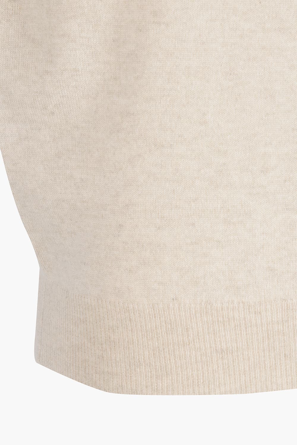 캐시미어 크루넥 라이트베이지 긴소매 니트