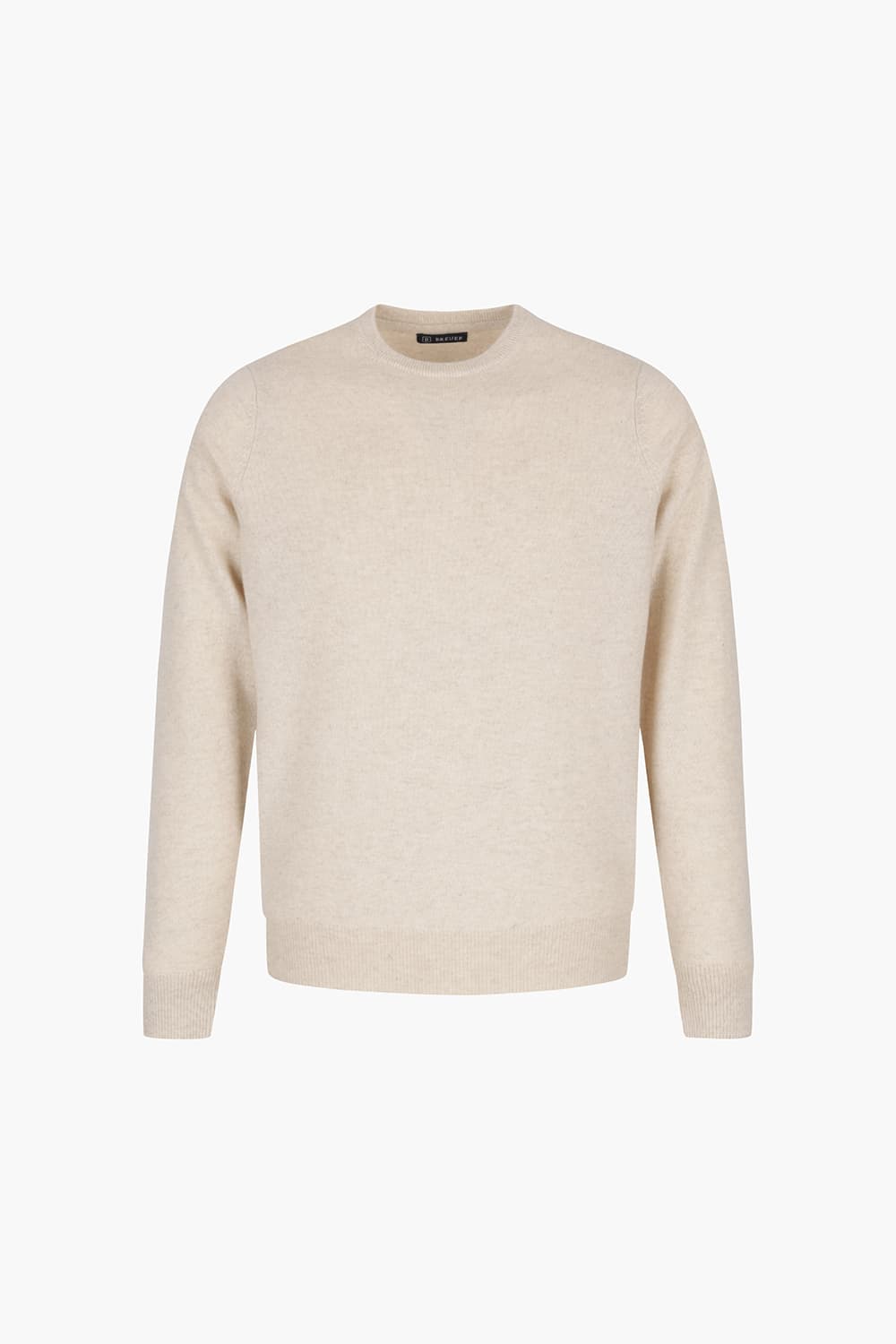 캐시미어 크루넥 라이트베이지 긴소매 니트