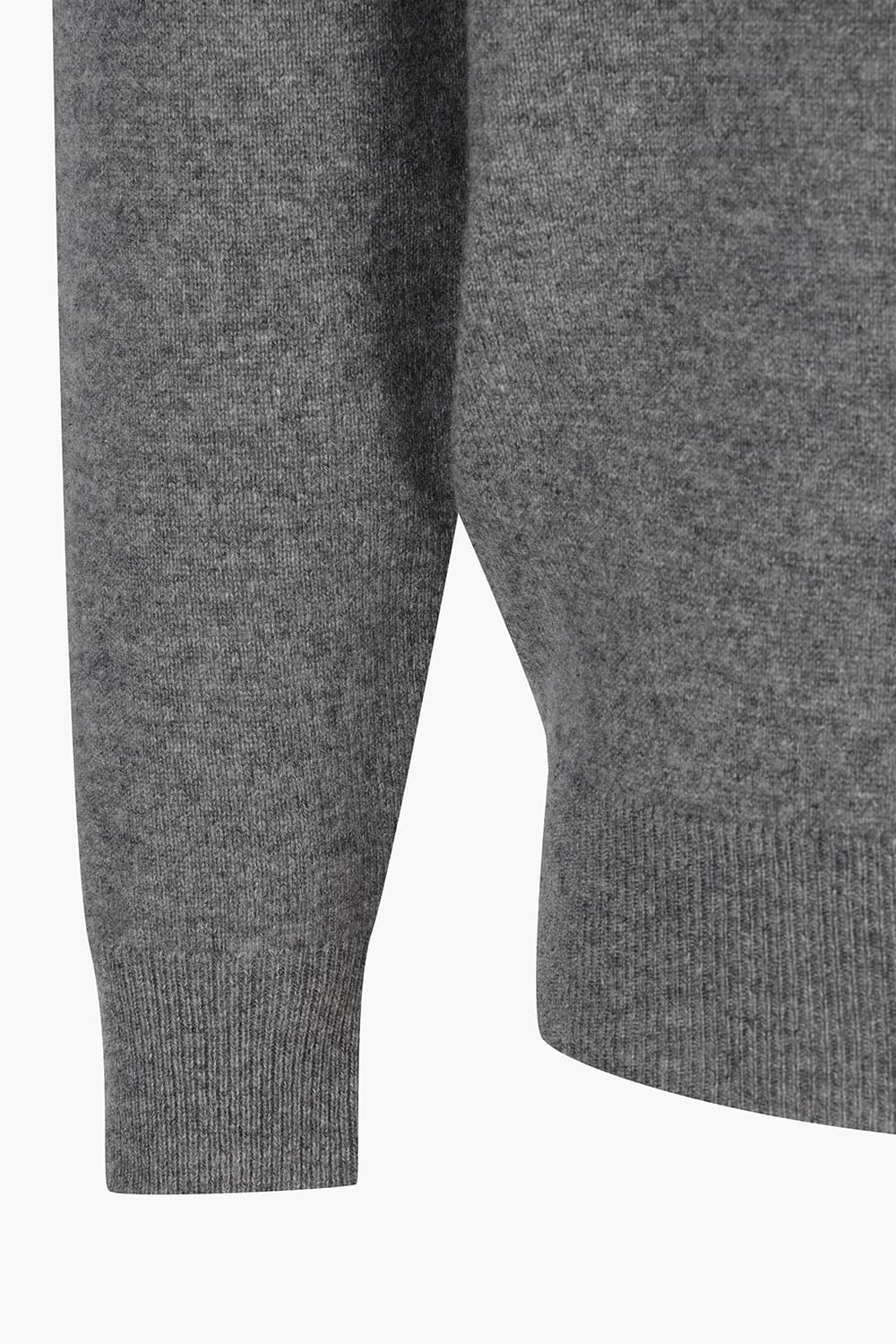 캐시미어 크루넥 다크그레이 긴소매 니트