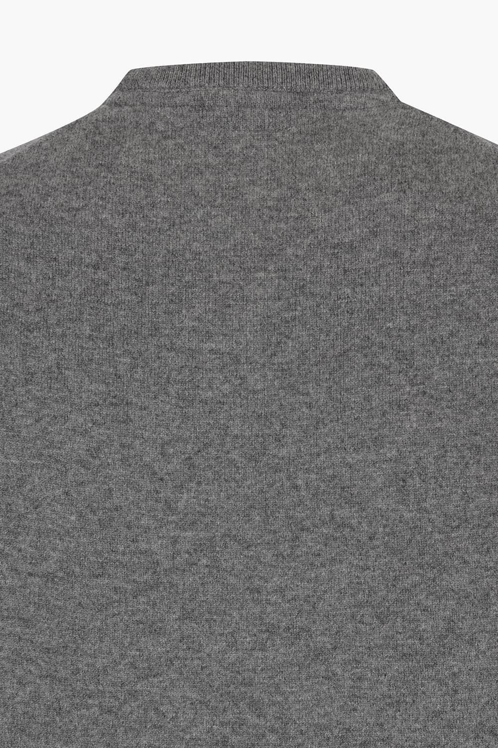 캐시미어 크루넥 다크그레이 긴소매 니트