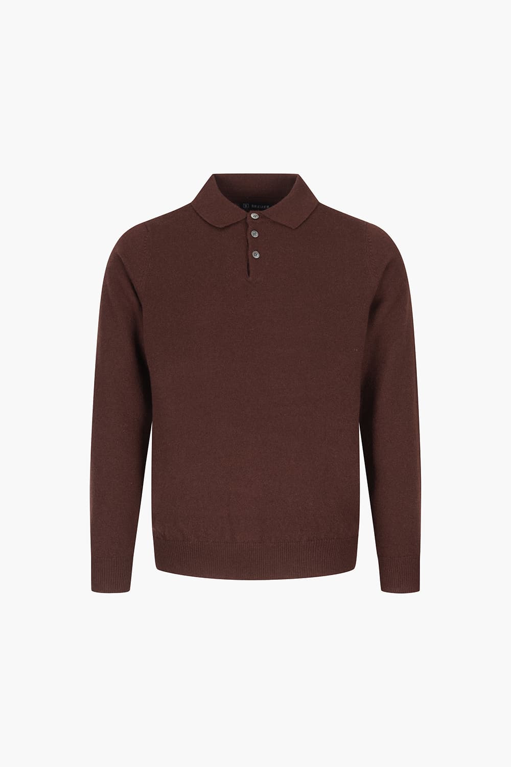 캐시미어 폴로 버건디 긴소매 니트