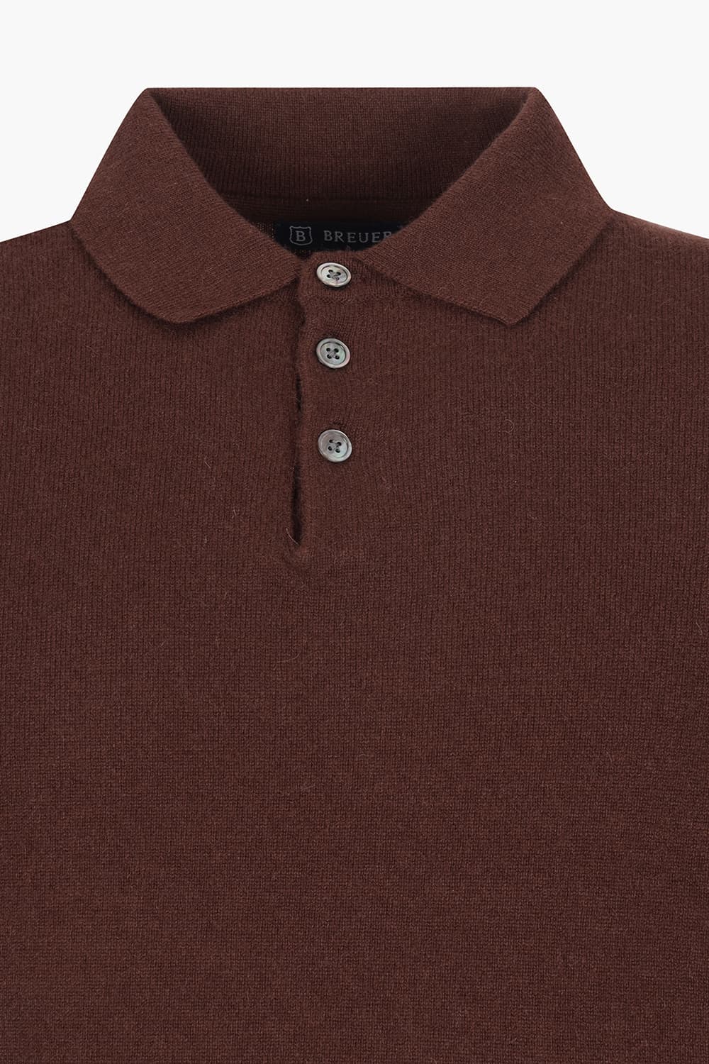 캐시미어 폴로 버건디 긴소매 니트