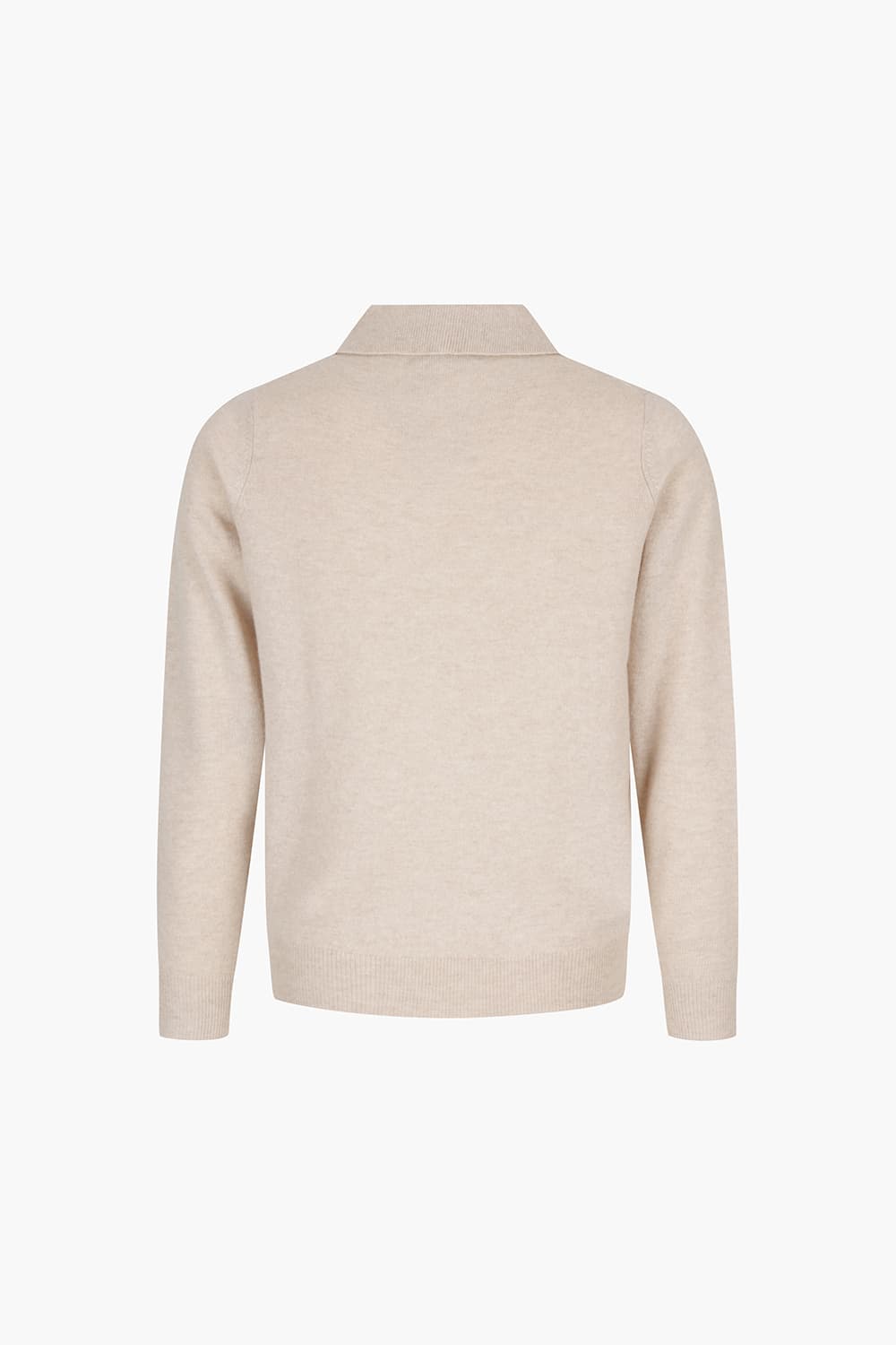 캐시미어 폴로 라이트베이지 긴소매 니트