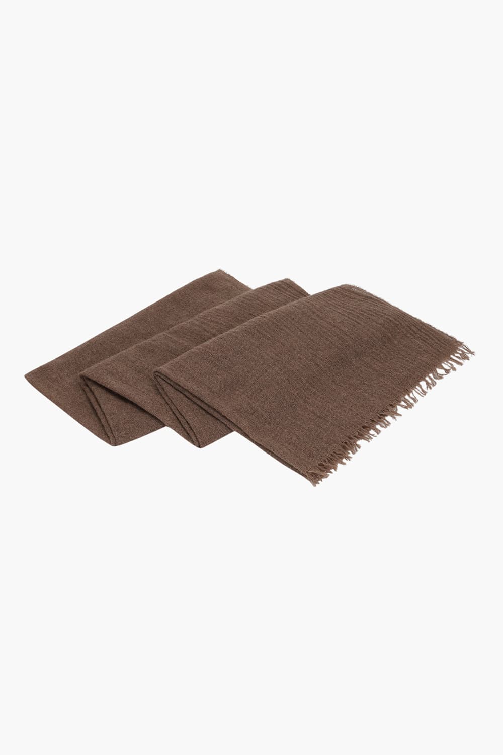 캐시미어 스몰 프린지 브라운 머플러